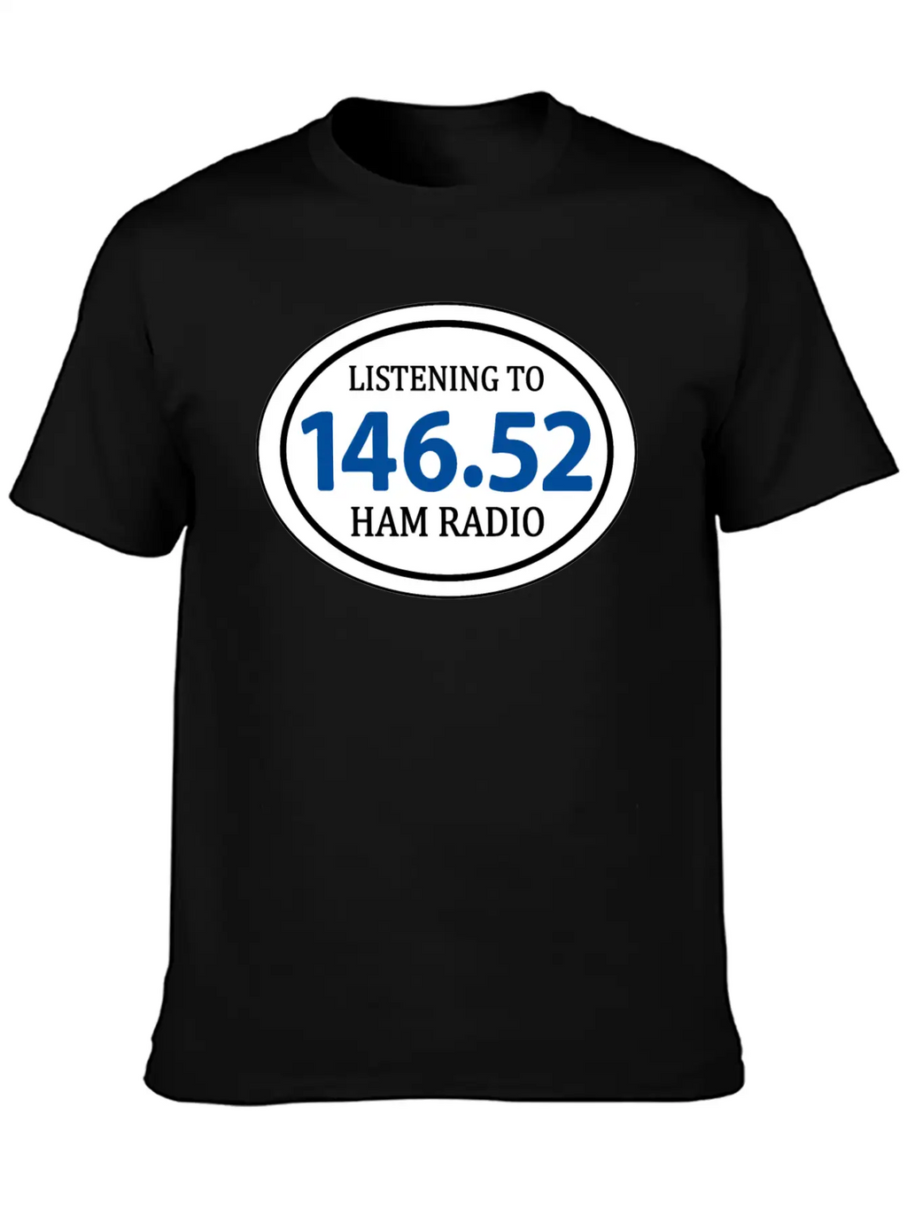 Ham Radio 146.52 Simplex Oval Essential Unisex Summer Tee – Soft Cotton Casual Fit