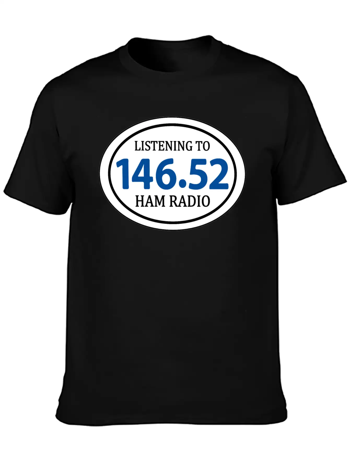 Ham Radio 146.52 Simplex Oval Essential Unisex Summer Tee – Soft Cotton Casual Fit