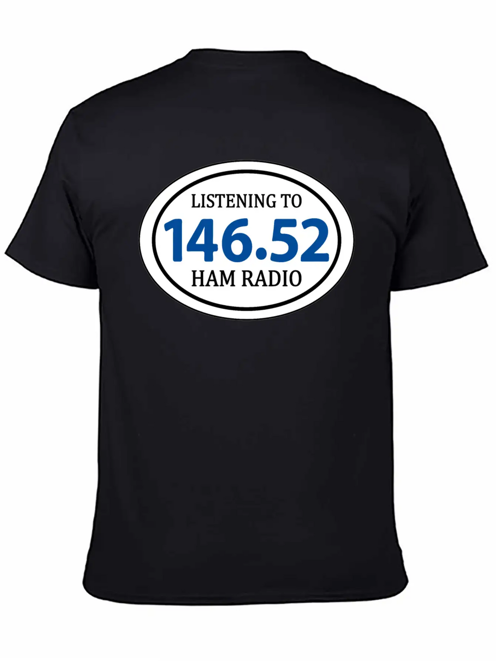 Ham Radio 146.52 Simplex Oval Essential Unisex Summer Tee – Soft Cotton Casual Fit