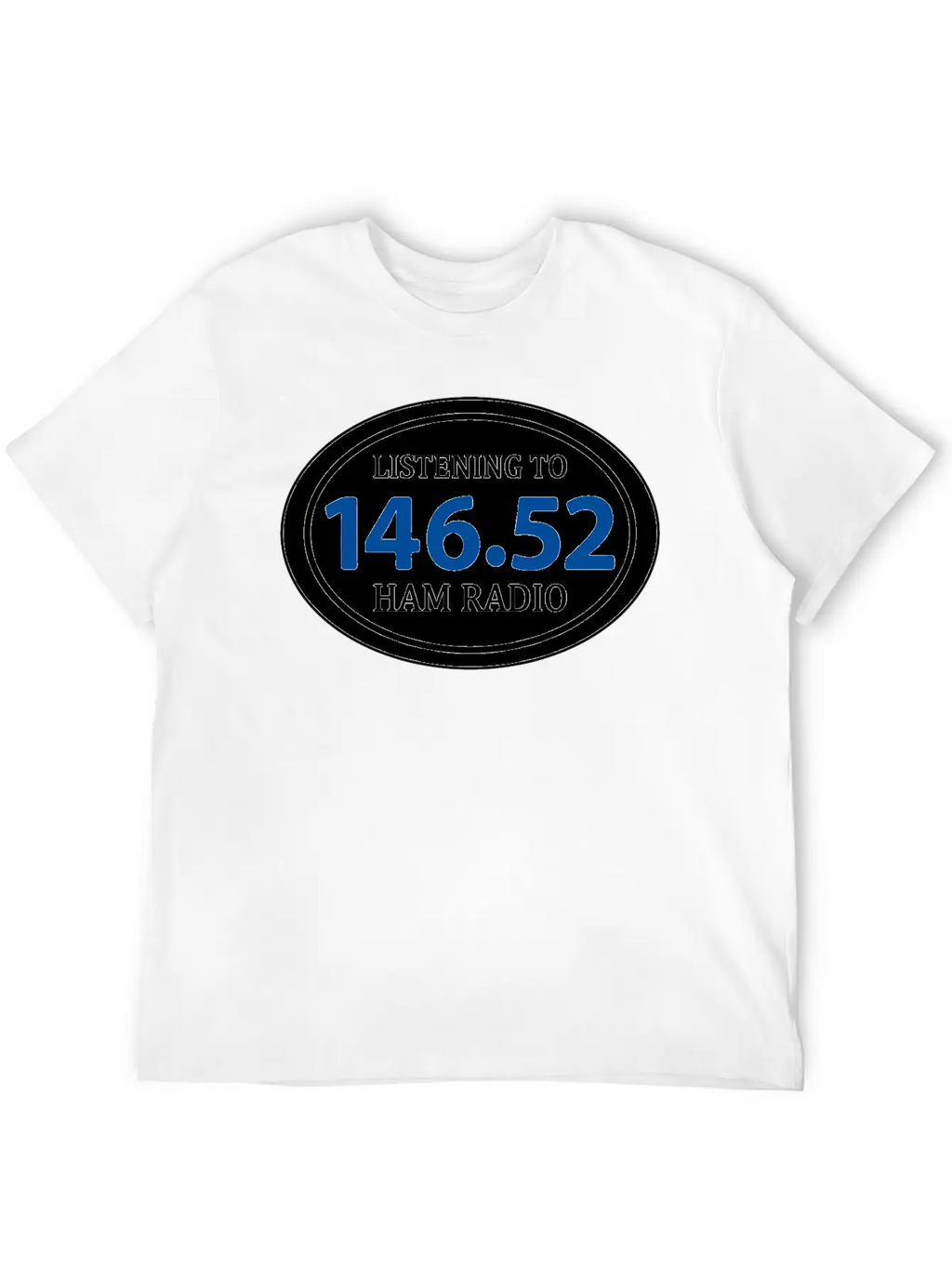 Ham Radio 146.52 Simplex Oval Essential Unisex Summer Tee – Soft Cotton Casual Fit