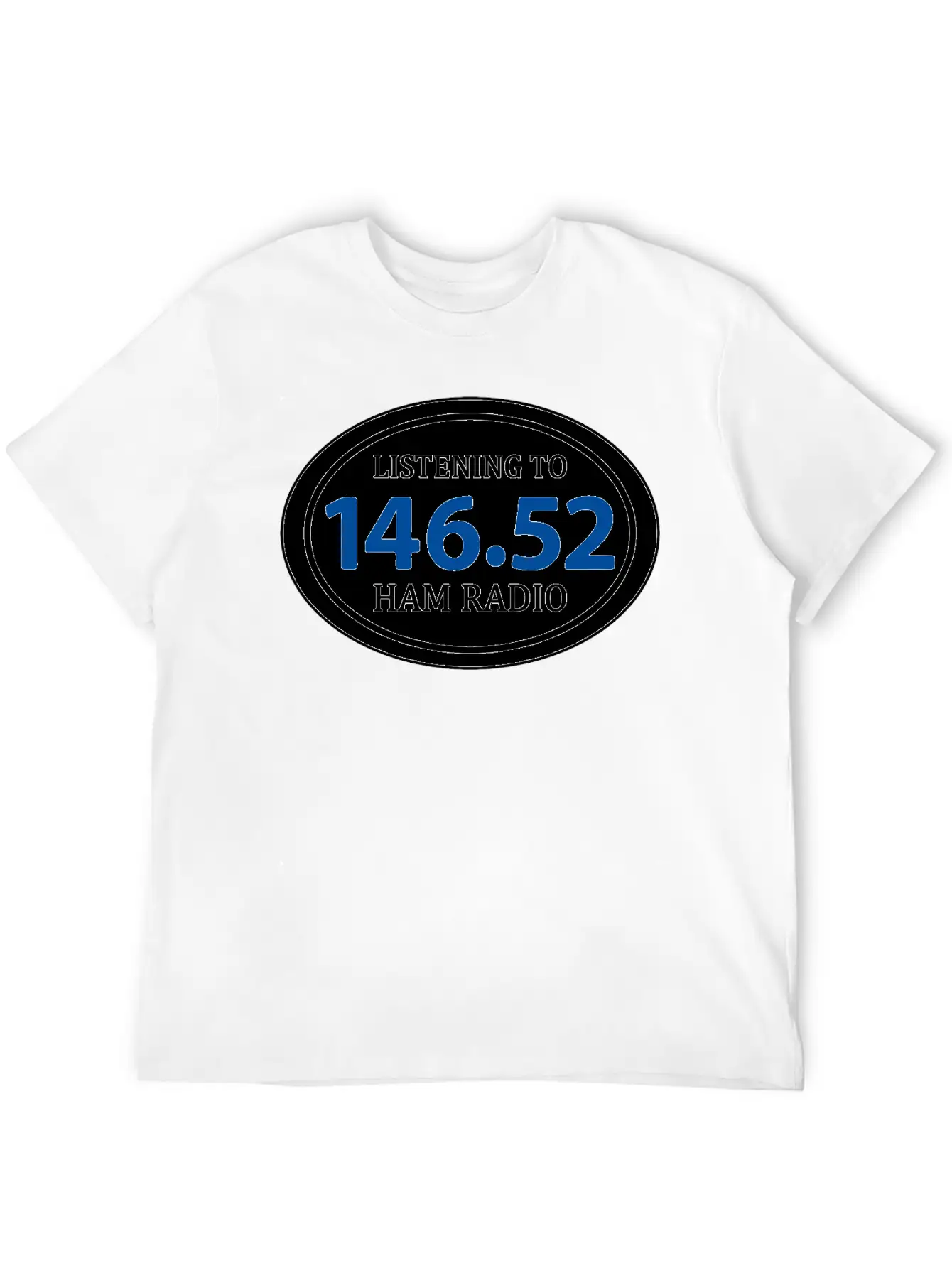Ham Radio 146.52 Simplex Oval Essential Unisex Summer Tee – Soft Cotton Casual Fit