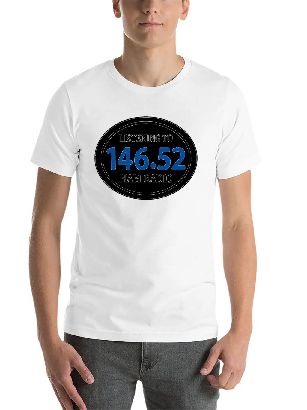 Ham Radio 146.52 Simplex Oval Essential Unisex Summer Tee – Soft Cotton Casual Fit