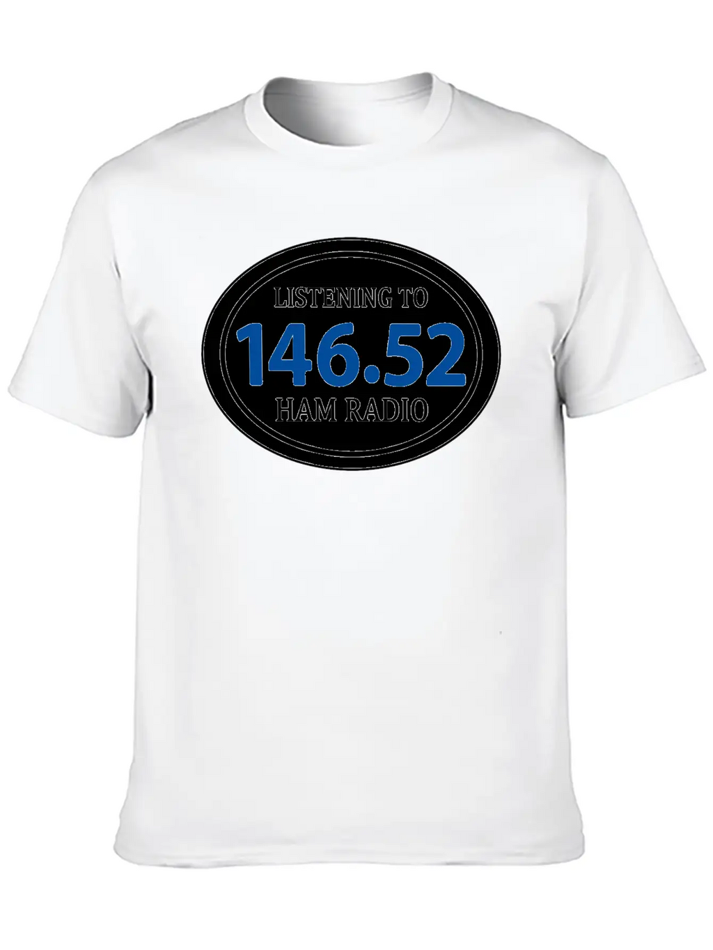 Ham Radio 146.52 Simplex Oval Essential Unisex Summer Tee – Soft Cotton Casual Fit