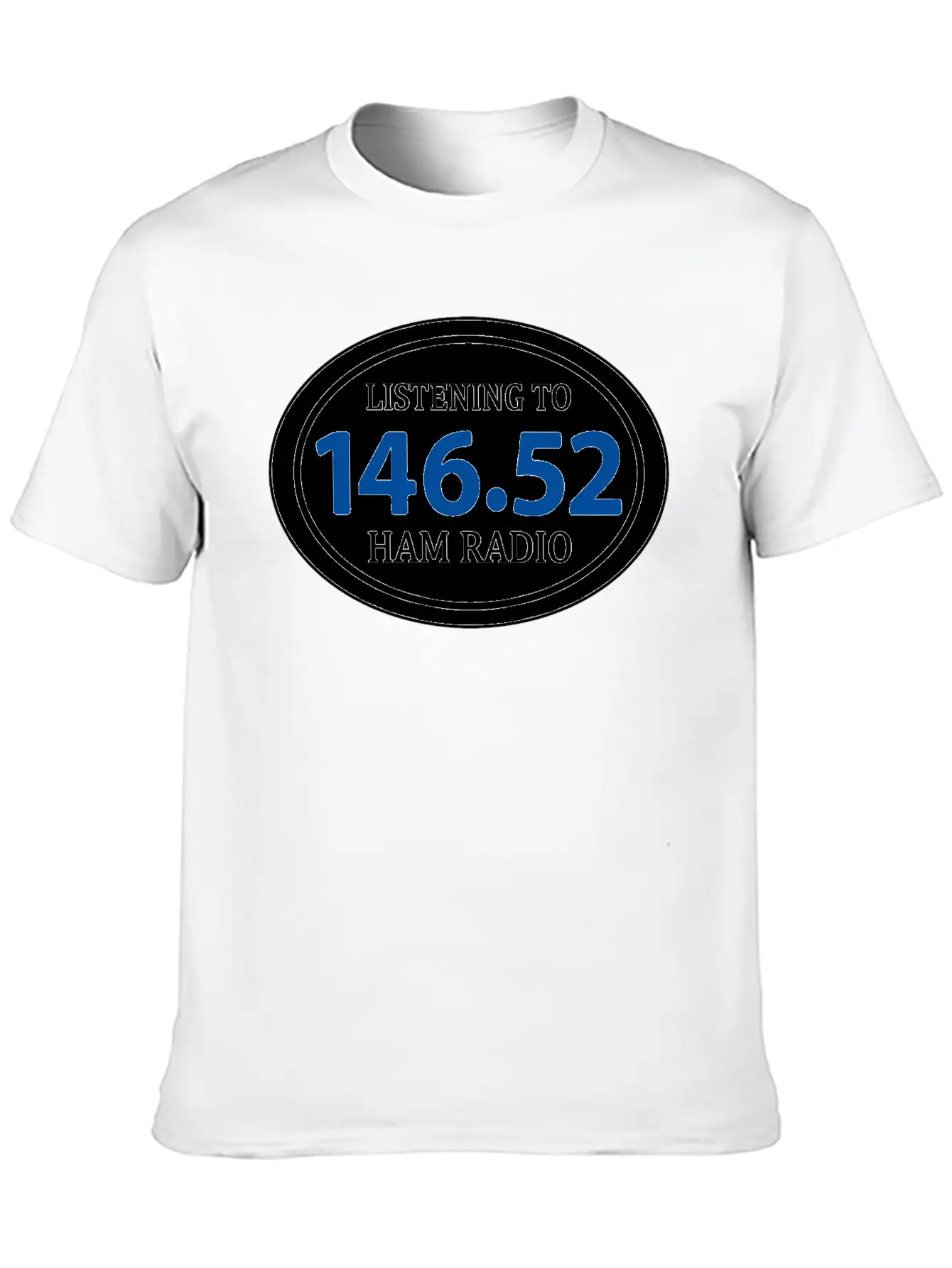 Ham Radio 146.52 Simplex Oval Essential Unisex Summer Tee – Soft Cotton Casual Fit