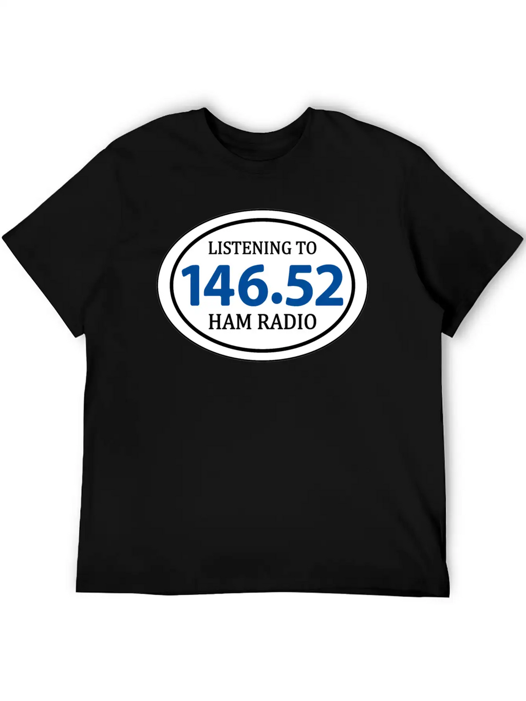 Ham Radio 146.52 Simplex Oval Essential Unisex Summer Tee – Soft Cotton Casual Fit