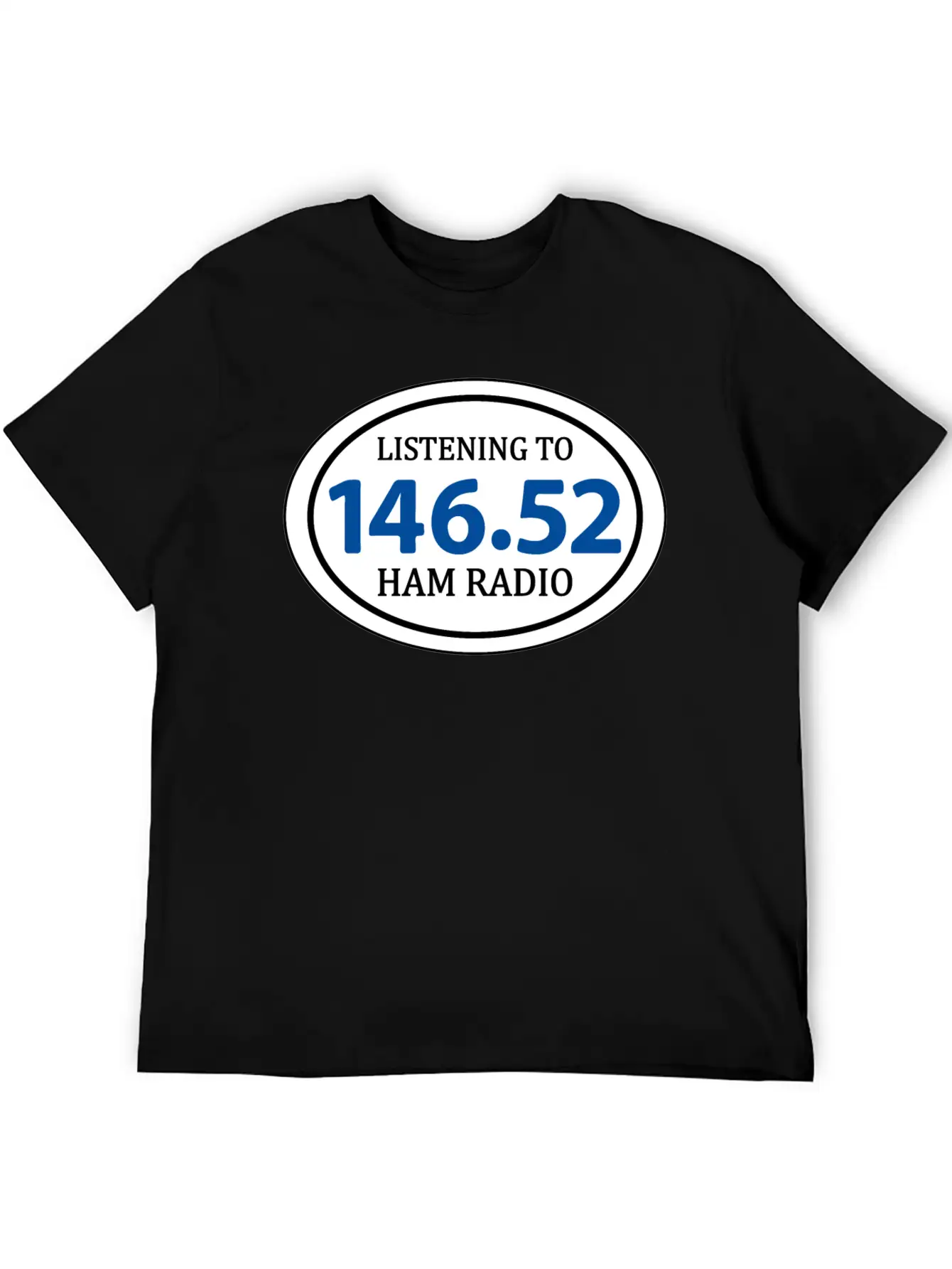Ham Radio 146.52 Simplex Oval Essential Unisex Summer Tee – Soft Cotton Casual Fit