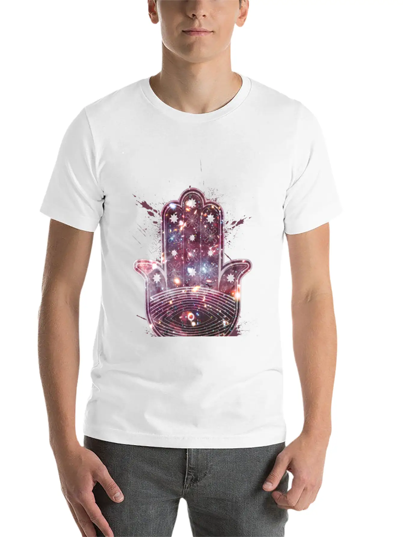 Hamsa Fatima Hand Breathable Graphic T-Shirt – Perfect For Casual Days