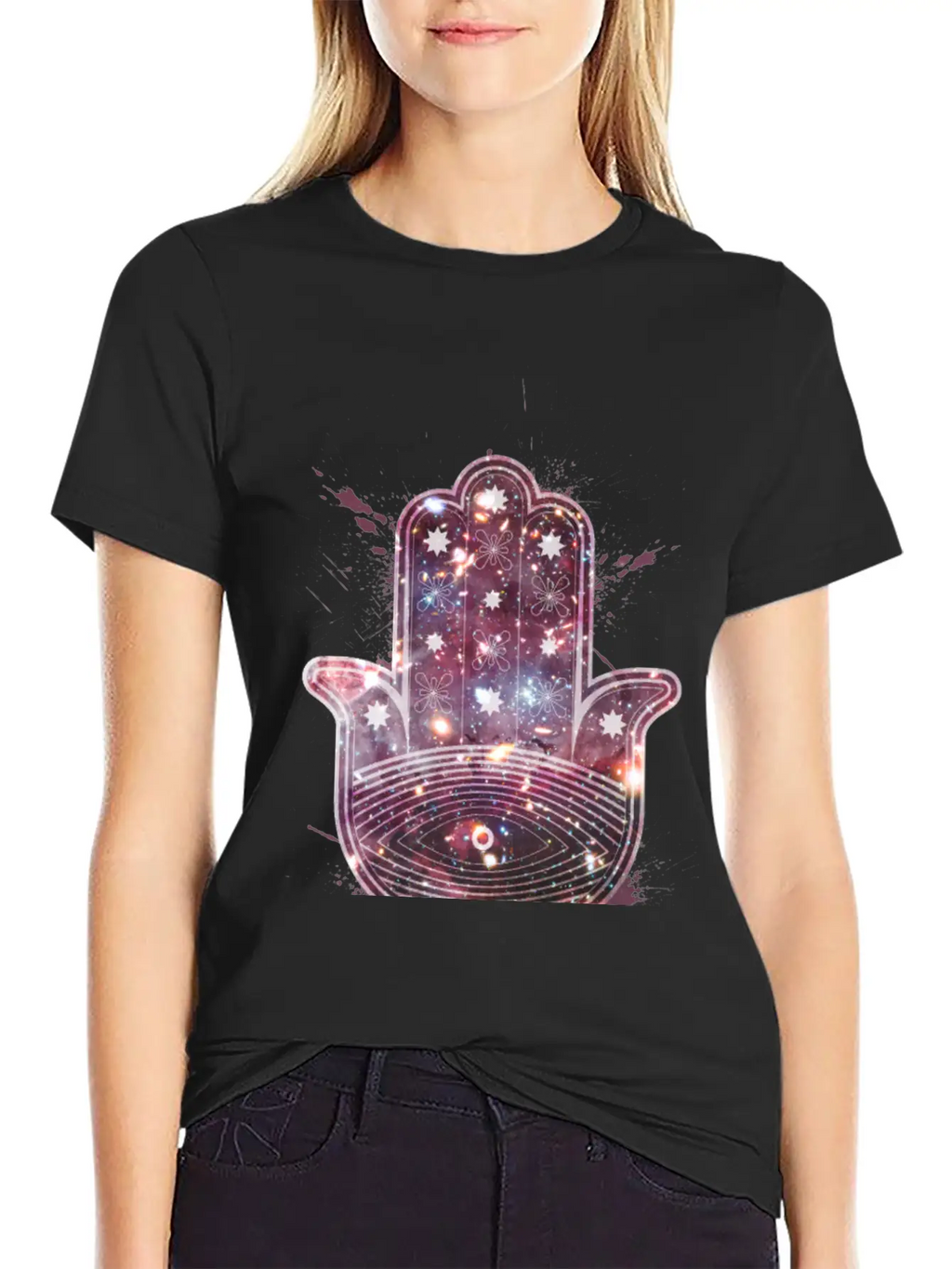 Hamsa Fatima Hand Breathable Graphic T-Shirt – Perfect For Casual Days