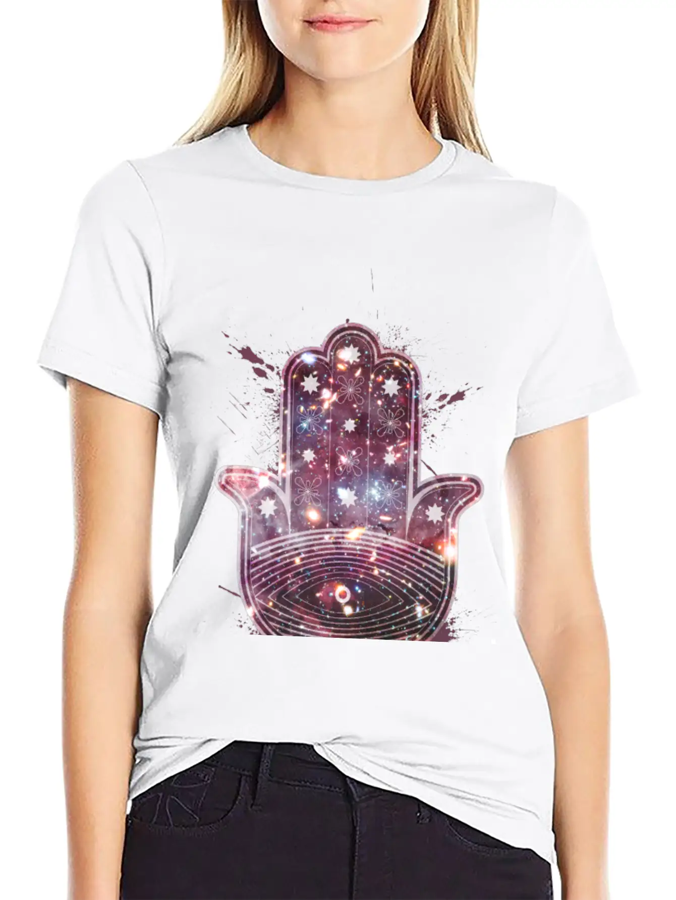 Hamsa Fatima Hand Breathable Graphic T-Shirt – Perfect For Casual Days
