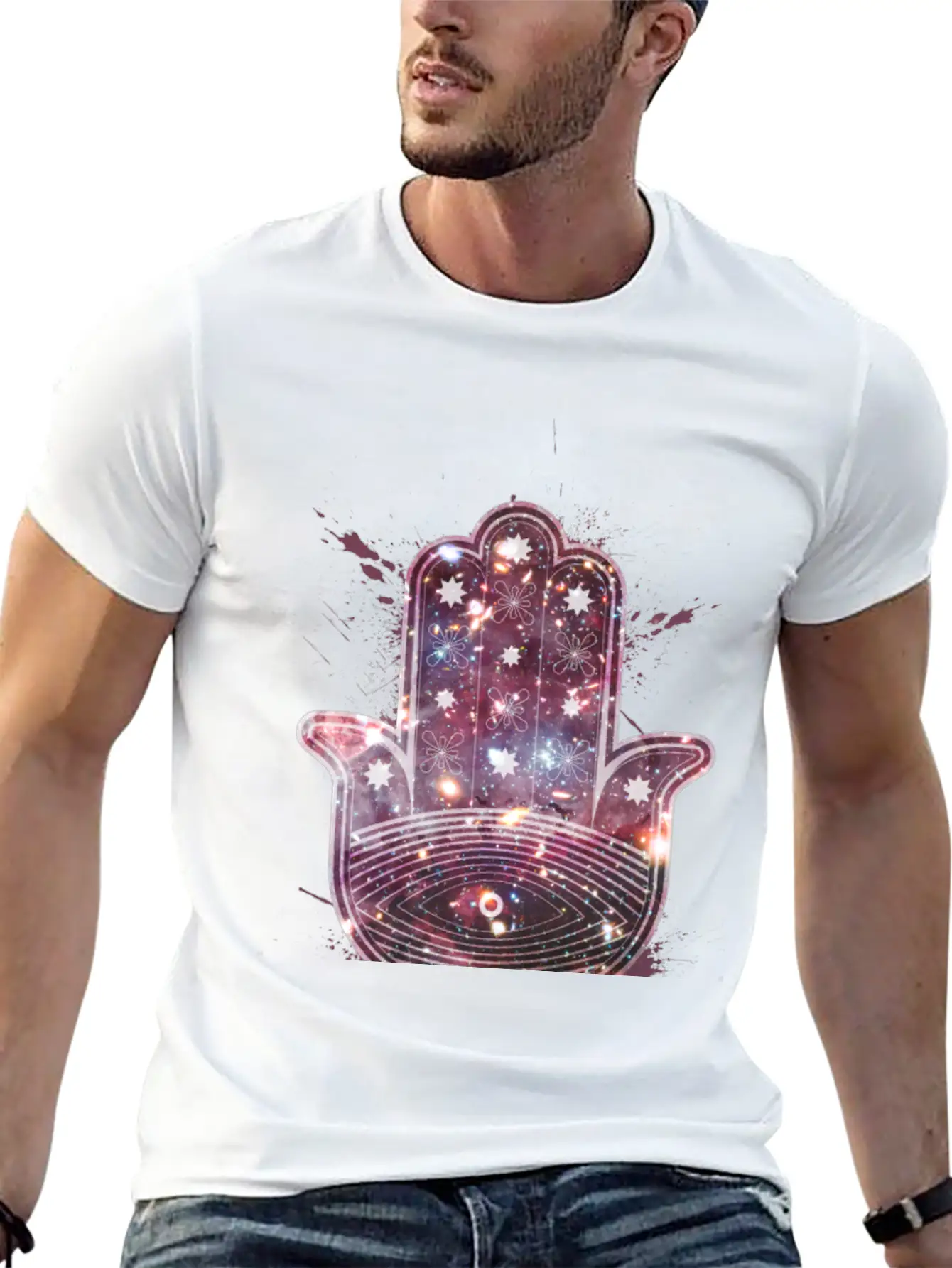 Hamsa Fatima Hand Breathable Graphic T-Shirt – Perfect For Casual Days