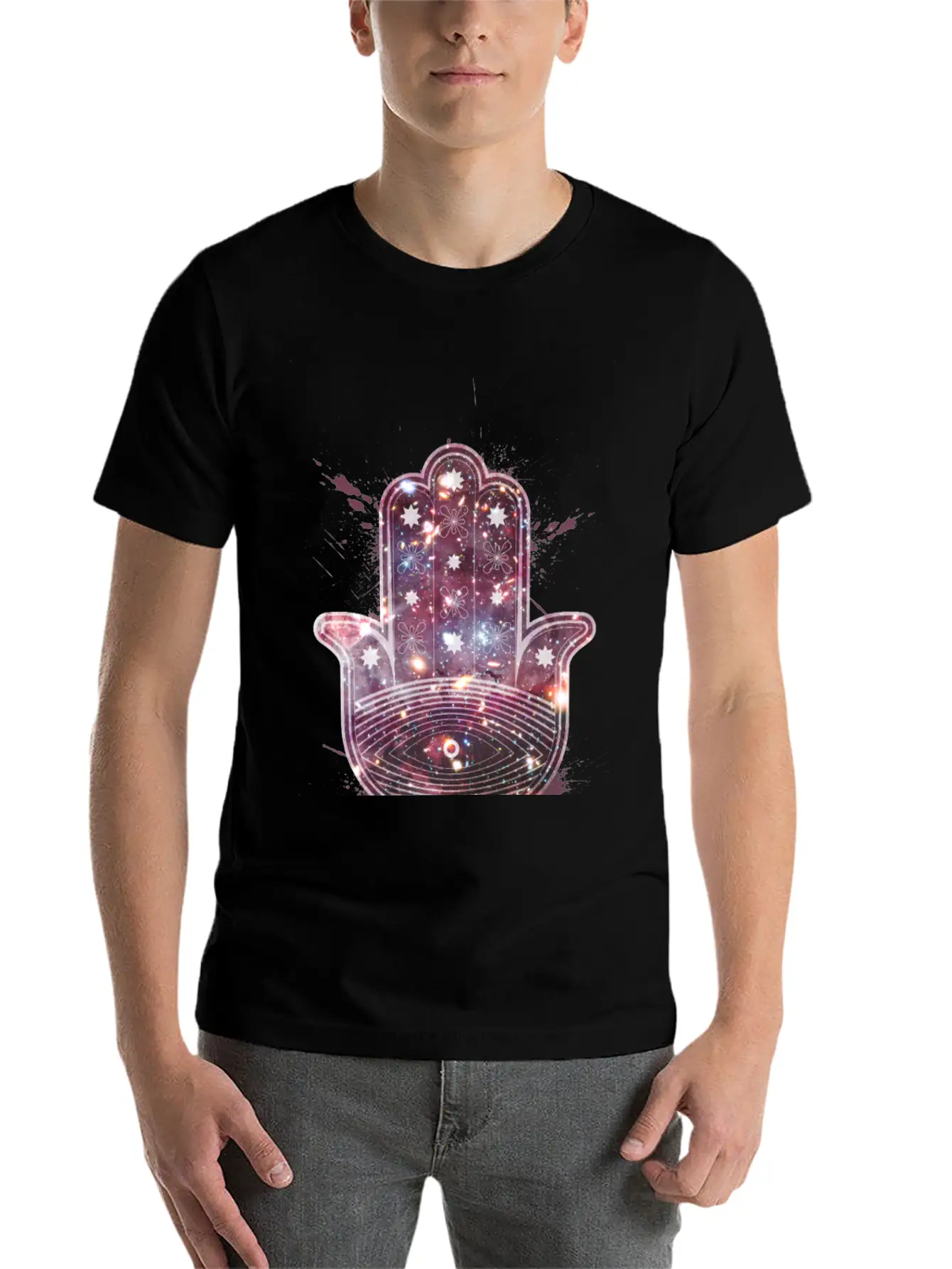 Hamsa Fatima Hand Breathable Graphic T-Shirt – Perfect For Casual Days
