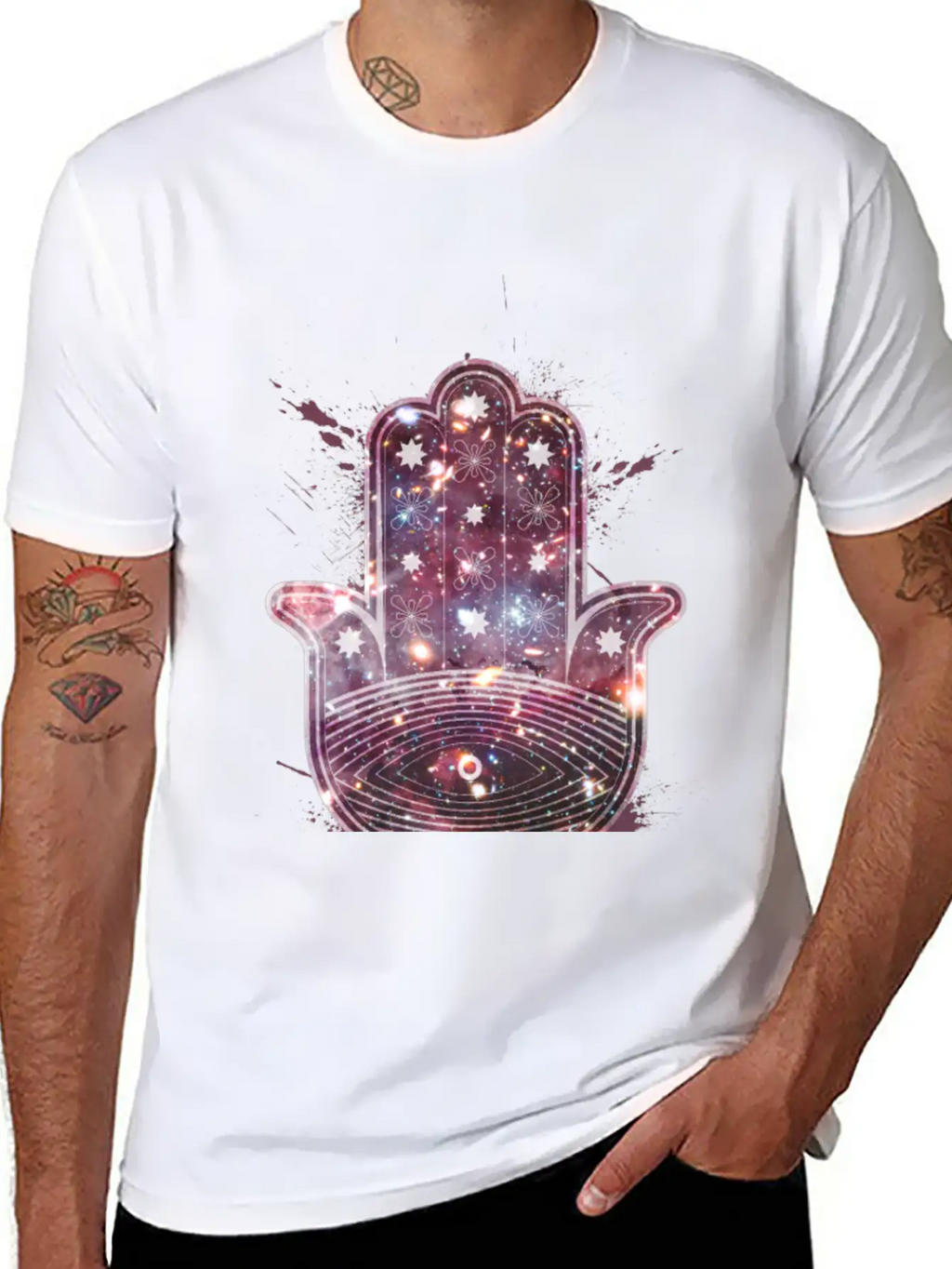 Hamsa Fatima Hand Breathable Graphic T-Shirt – Perfect For Casual Days
