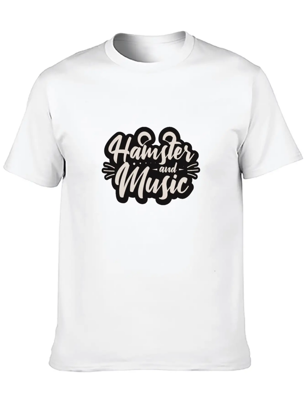 Hamster And Music Funny Rodent Basic Graphic T-Shirt – Daily Comfort In Soft Cotton