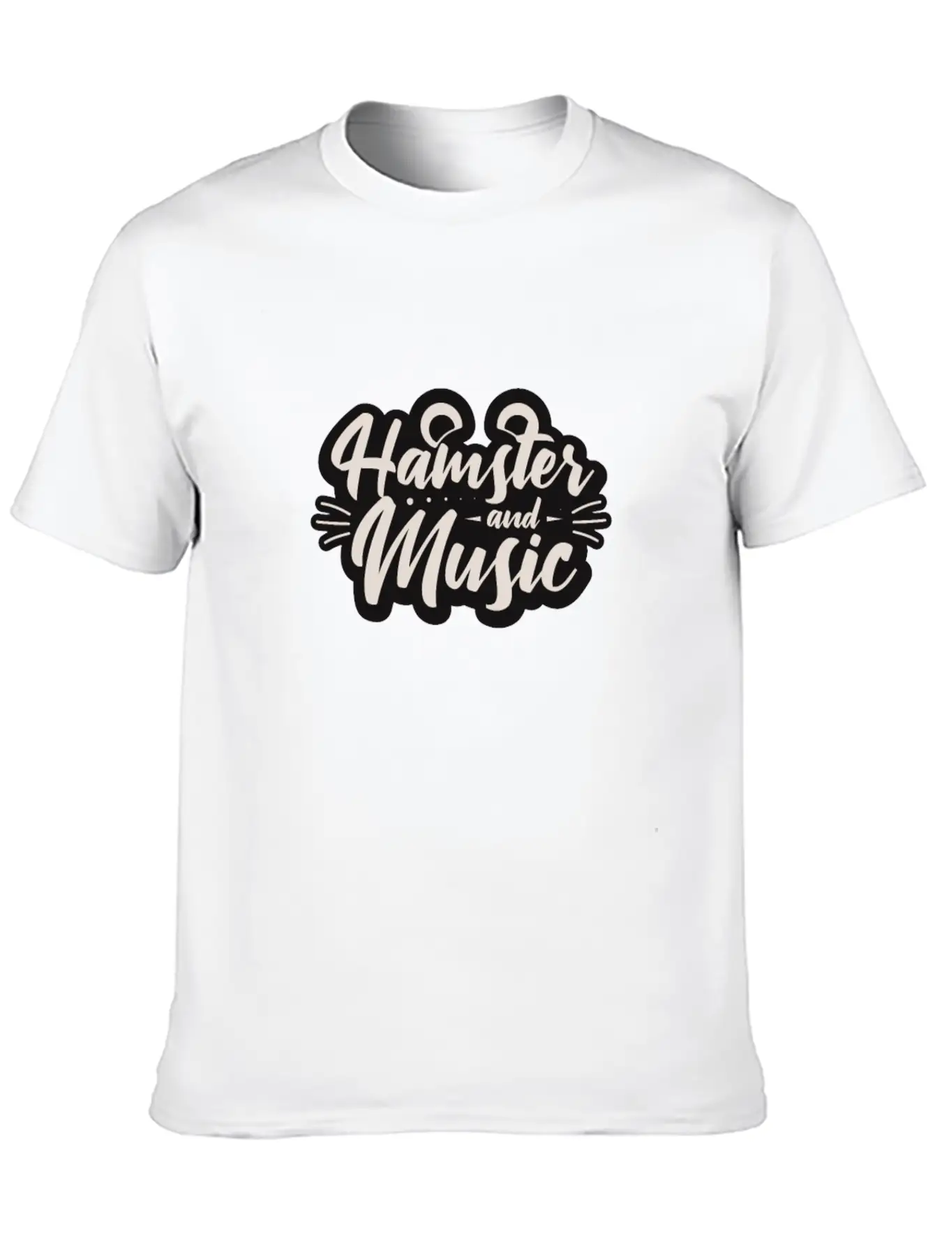 Hamster And Music Funny Rodent Basic Graphic T-Shirt – Daily Comfort In Soft Cotton