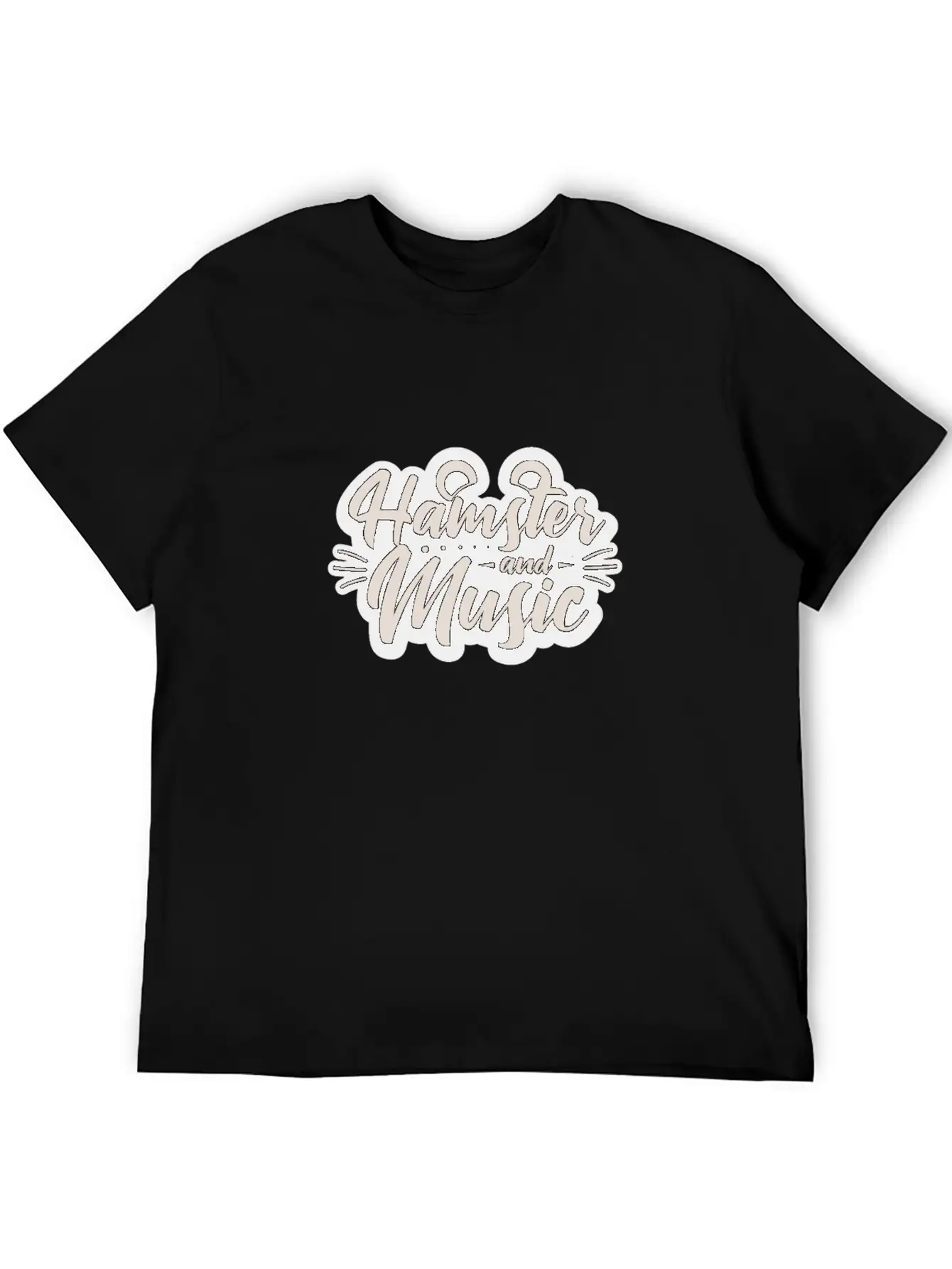 Hamster And Music Funny Rodent Basic Graphic T-Shirt – Daily Comfort In Soft Cotton