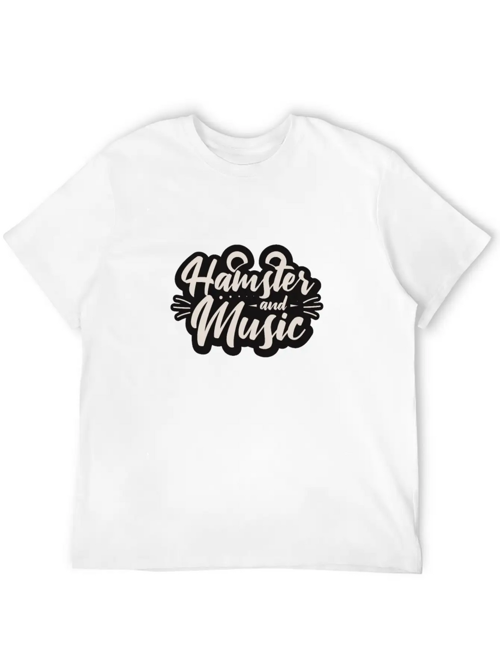 Hamster And Music Funny Rodent Basic Graphic T-Shirt – Daily Comfort In Soft Cotton