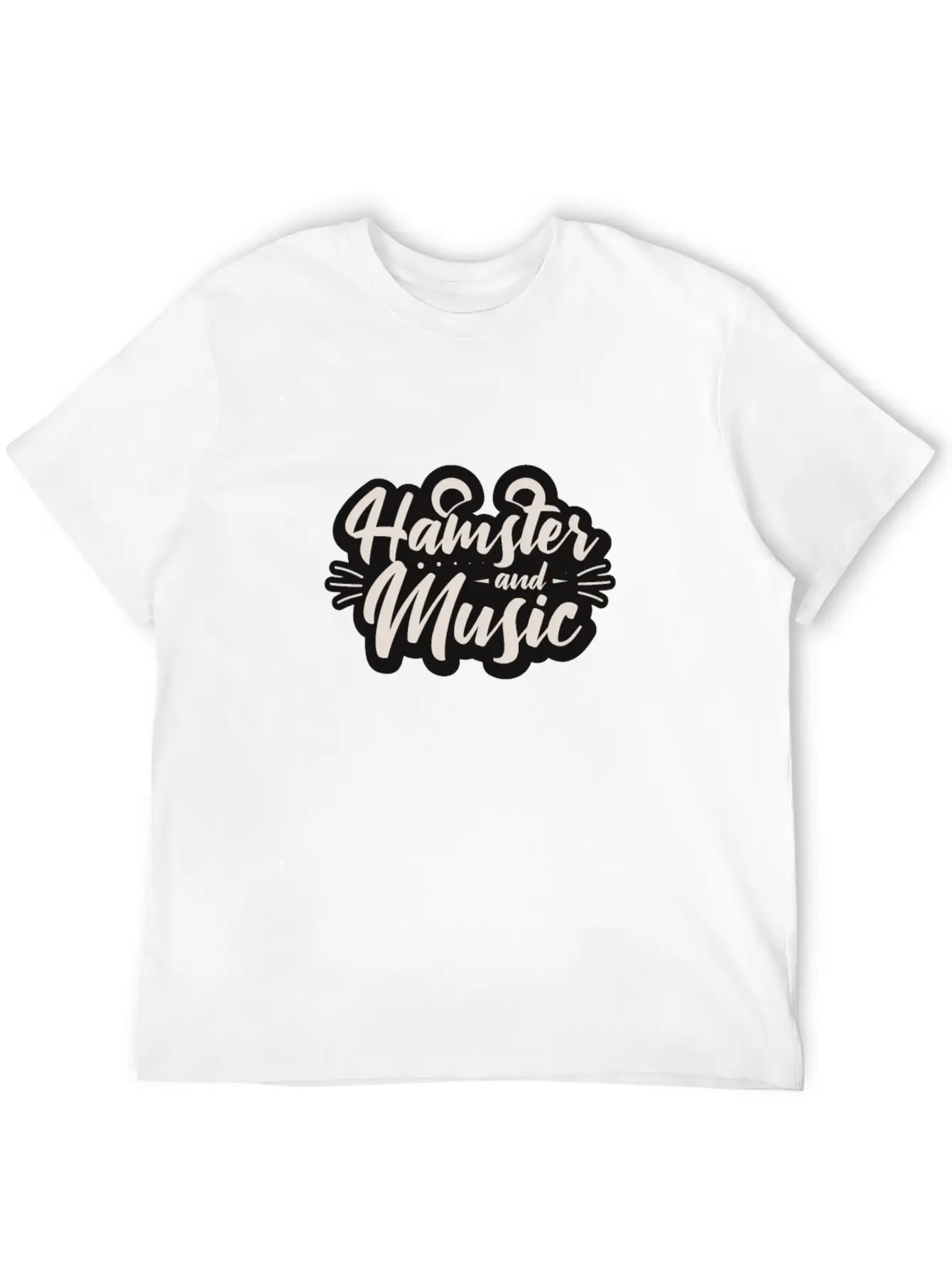 Hamster And Music Funny Rodent Basic Graphic T-Shirt – Daily Comfort In Soft Cotton