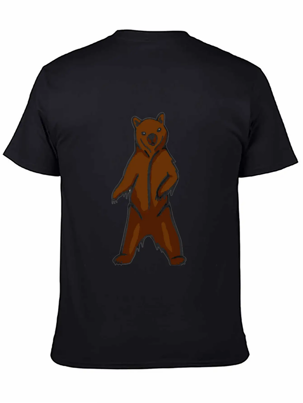 Hand-drawn Brown Grizzly Bear Art Classic Cotton Tee – Unisex Comfort For Any Season