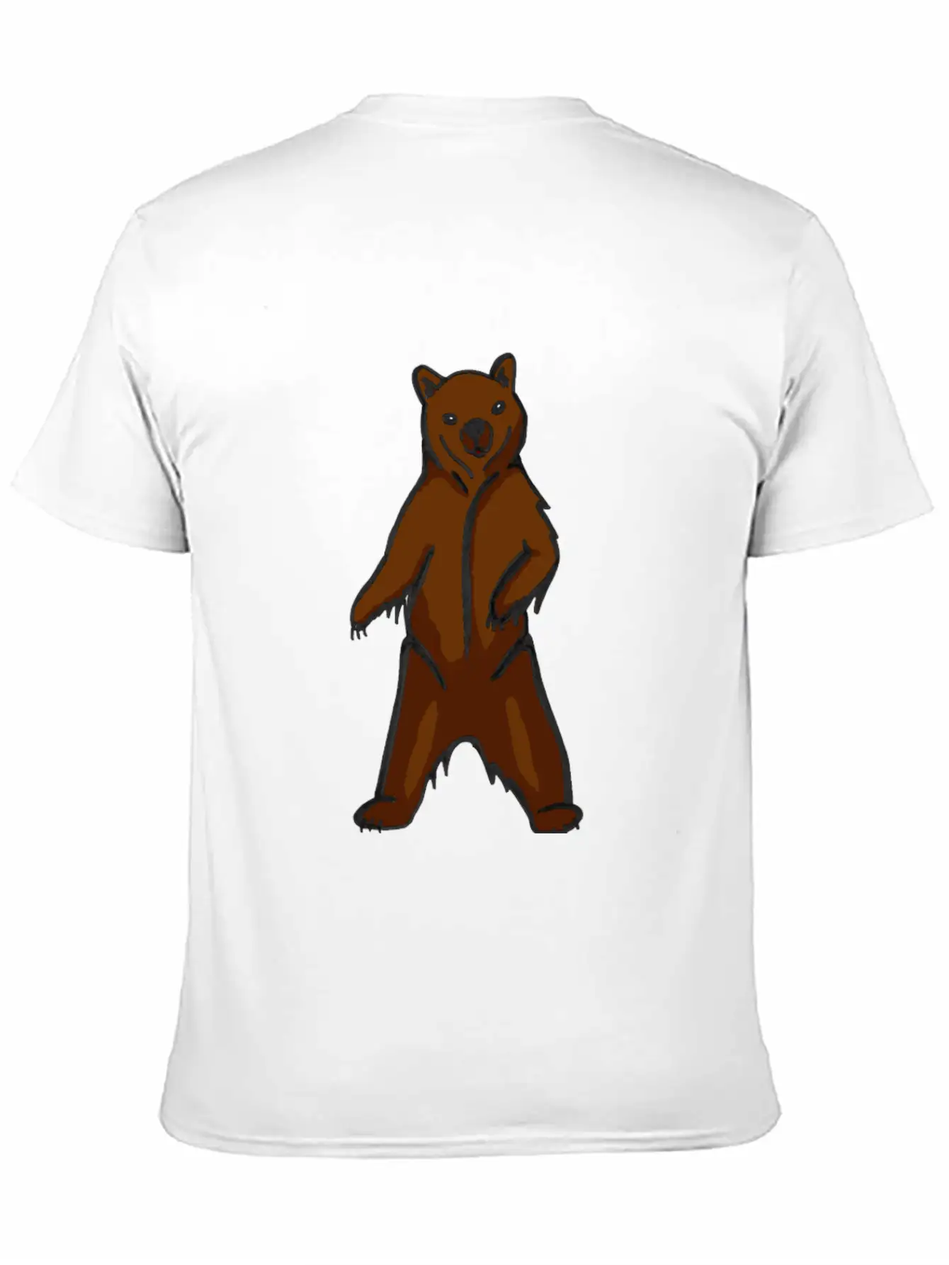 Hand-drawn Brown Grizzly Bear Art Classic Cotton Tee – Unisex Comfort For Any Season