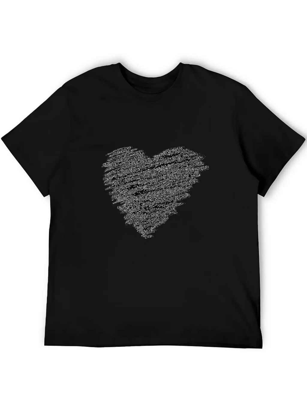 Hand Drawn Heart Basic Graphic T-Shirt – Daily Comfort In Soft Cotton