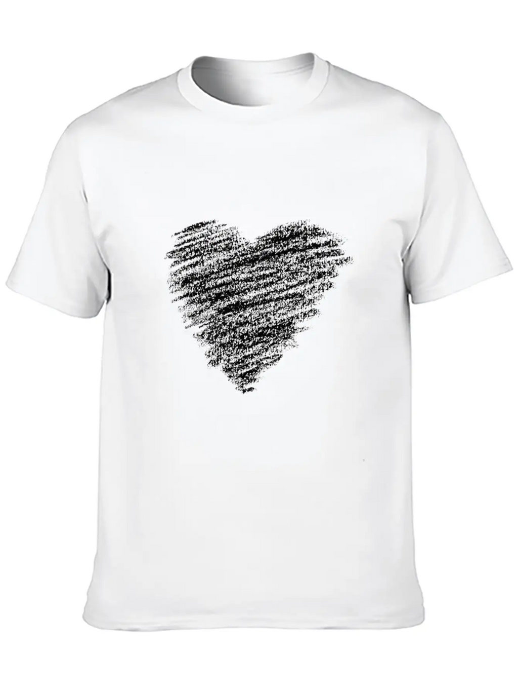 Hand Drawn Heart Basic Graphic T-Shirt – Daily Comfort In Soft Cotton