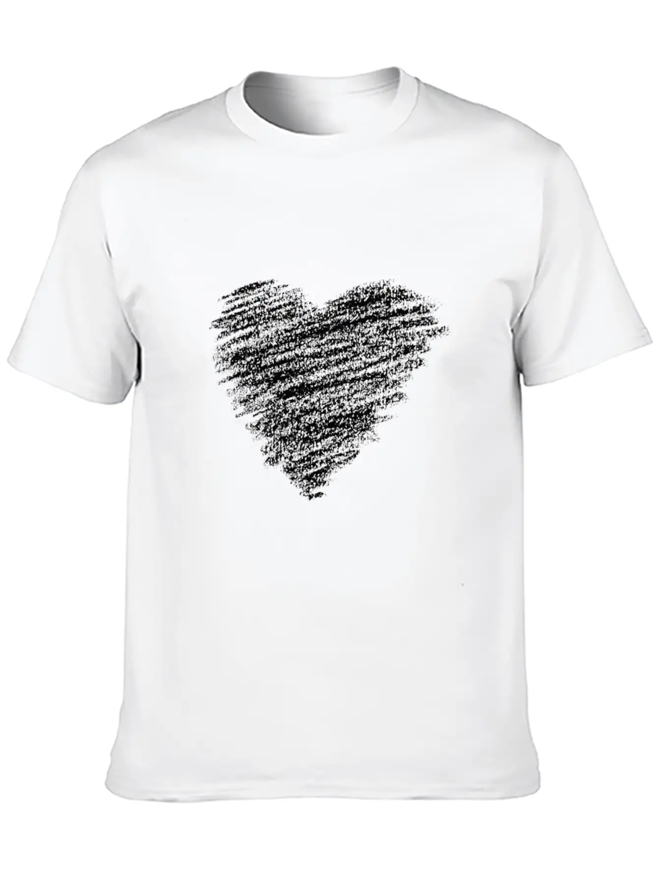 Hand Drawn Heart Basic Graphic T-Shirt – Daily Comfort In Soft Cotton