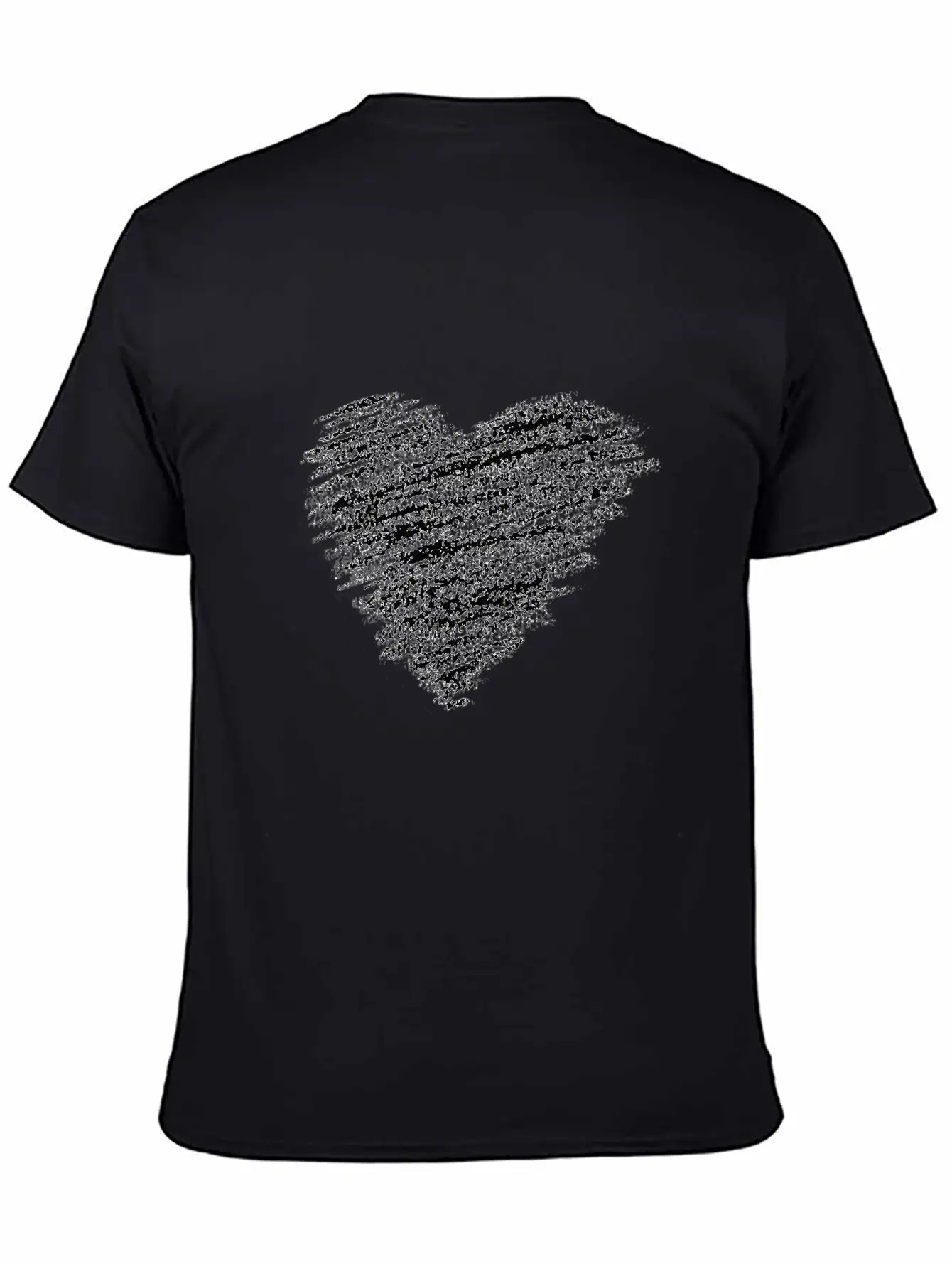 Hand Drawn Heart Basic Graphic T-Shirt – Daily Comfort In Soft Cotton
