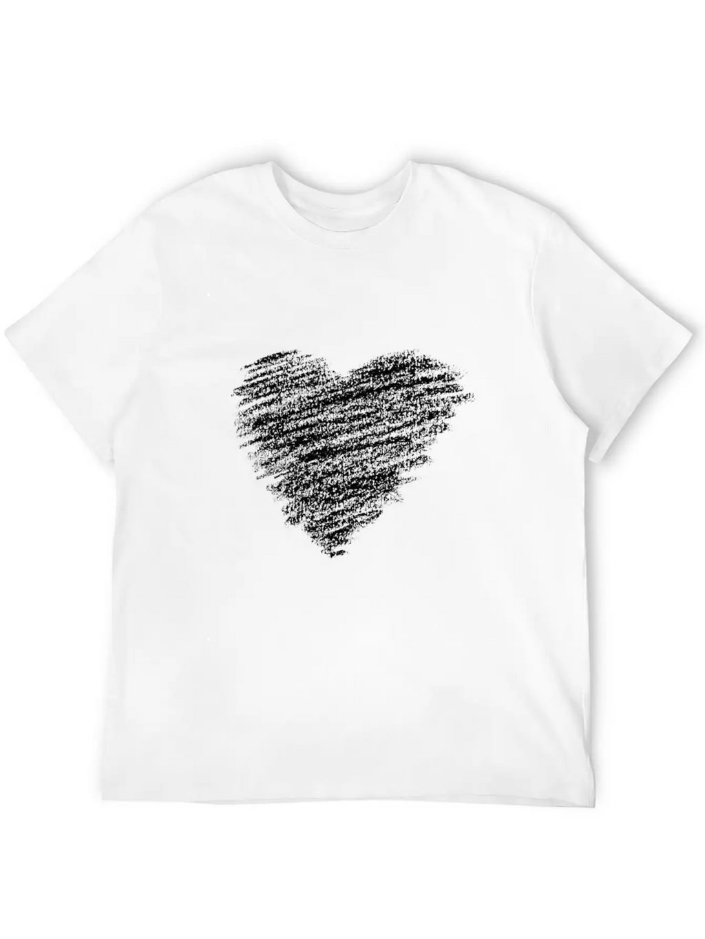 Hand Drawn Heart Basic Graphic T-Shirt – Daily Comfort In Soft Cotton