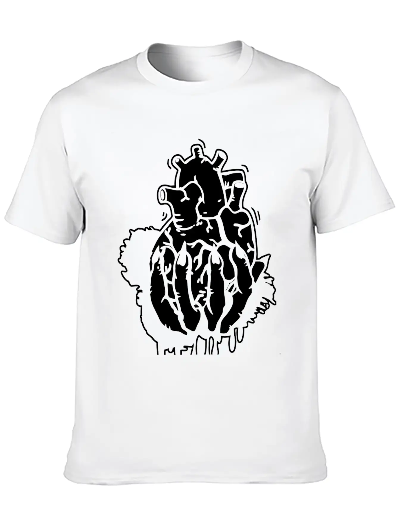 Hand Heart Burst Top Breathable Graphic T-Shirt – Perfect For Casual Days