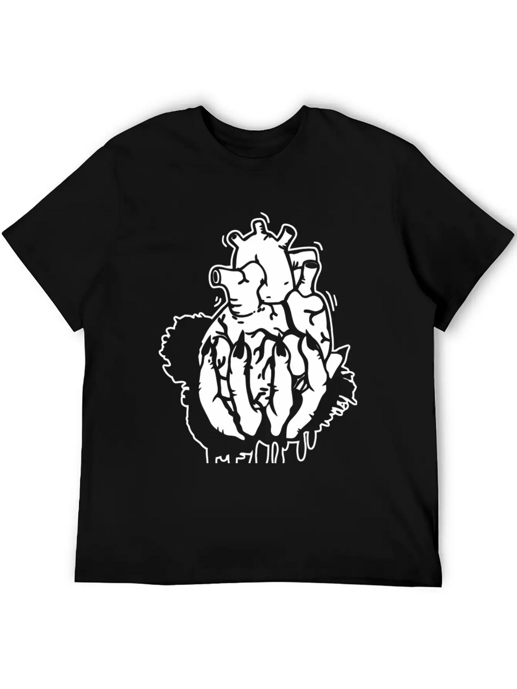 Hand Heart Burst Top Breathable Graphic T-Shirt – Perfect For Casual Days