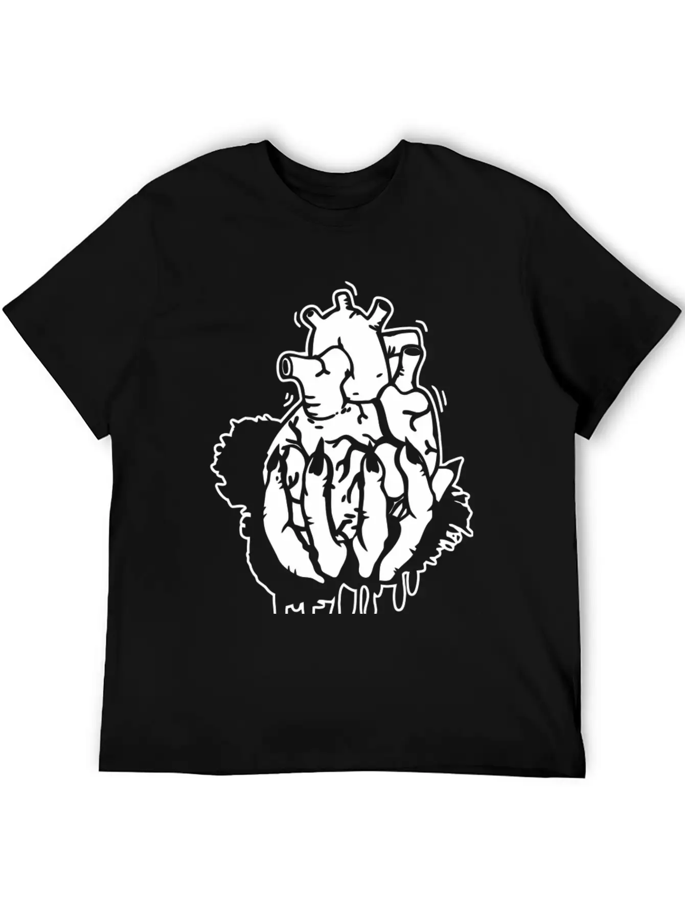 Hand Heart Burst Top Breathable Graphic T-Shirt – Perfect For Casual Days