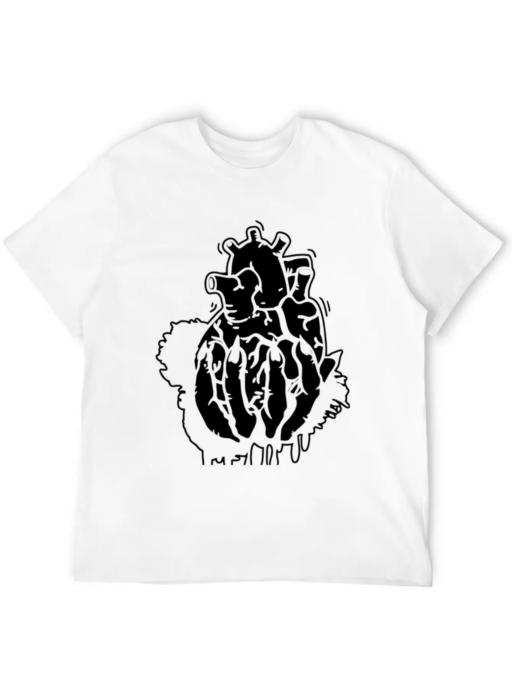 Hand Heart Burst Top Breathable Graphic T-Shirt – Perfect For Casual Days