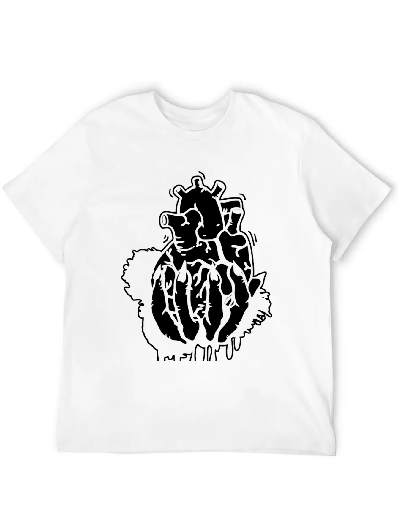 Hand Heart Burst Top Breathable Graphic T-Shirt – Perfect For Casual Days