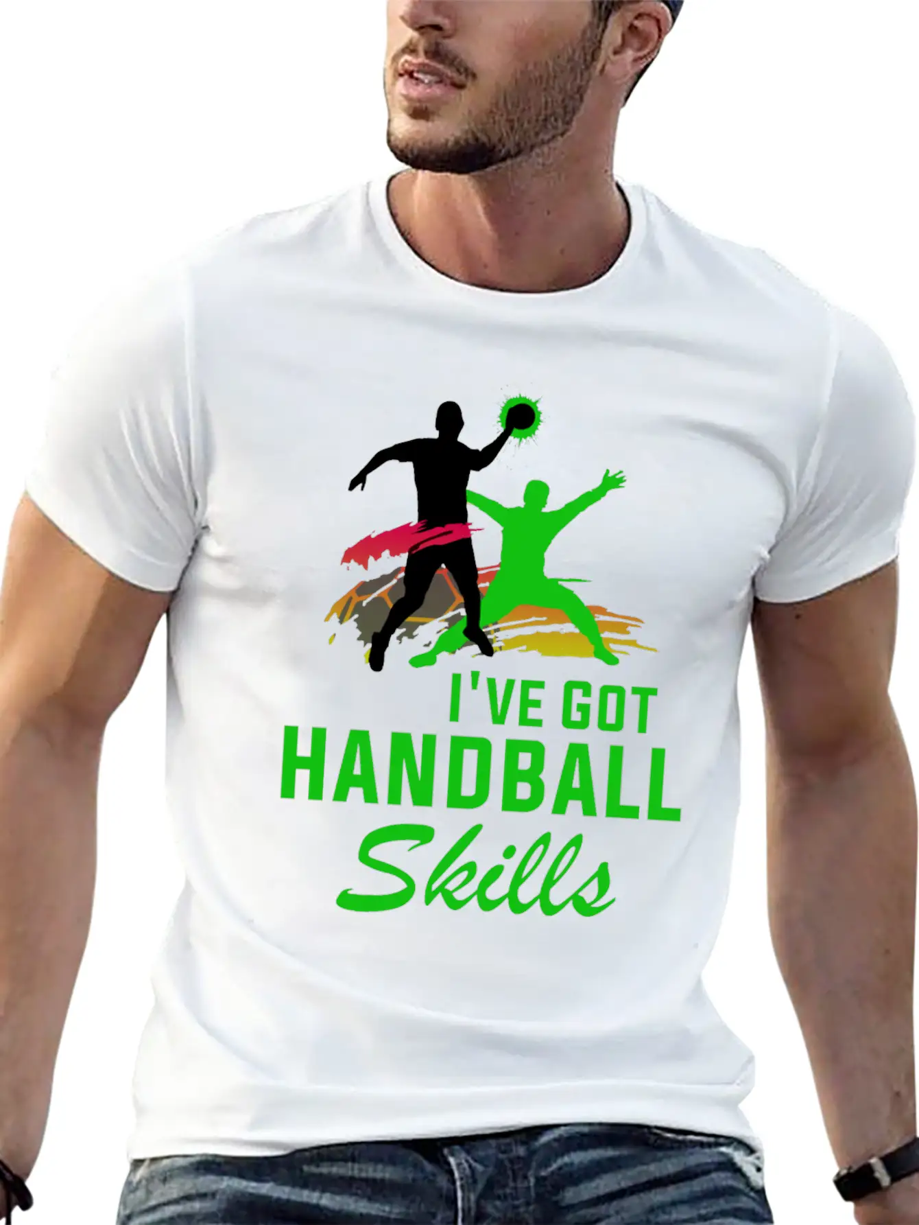 Handball Hand Ball Player Throw Sports Tournament Breathable Graphic T-Shirt – Perfect For Casual Days