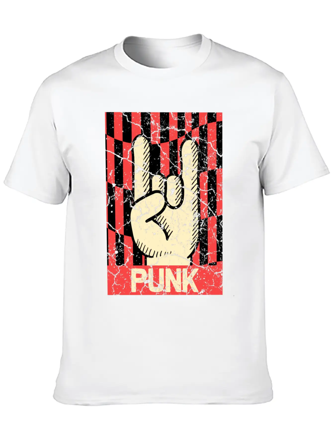 Hands Horn Retro Punk Rock Punks Breathable Graphic T-Shirt – Perfect For Casual Days