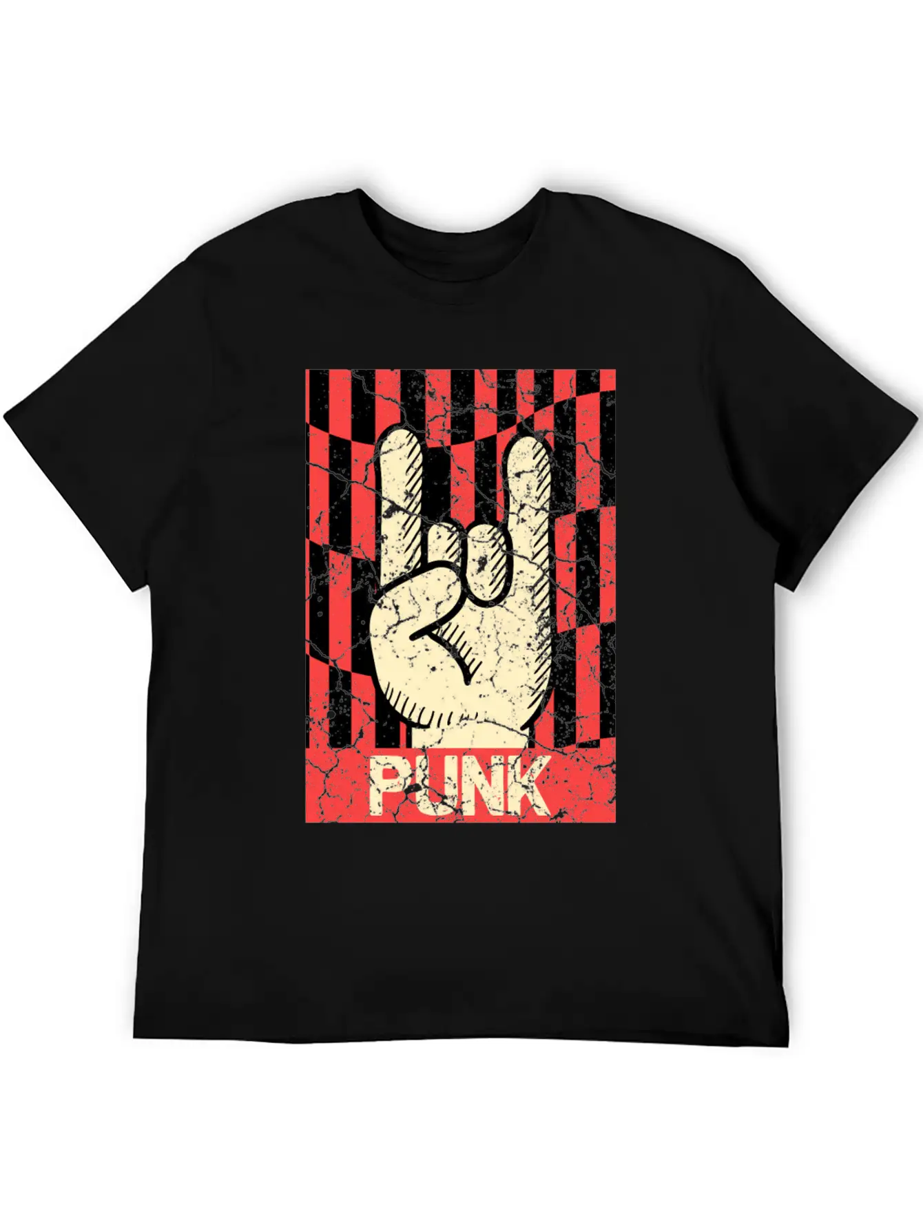Hands Horn Retro Punk Rock Punks Breathable Graphic T-Shirt – Perfect For Casual Days