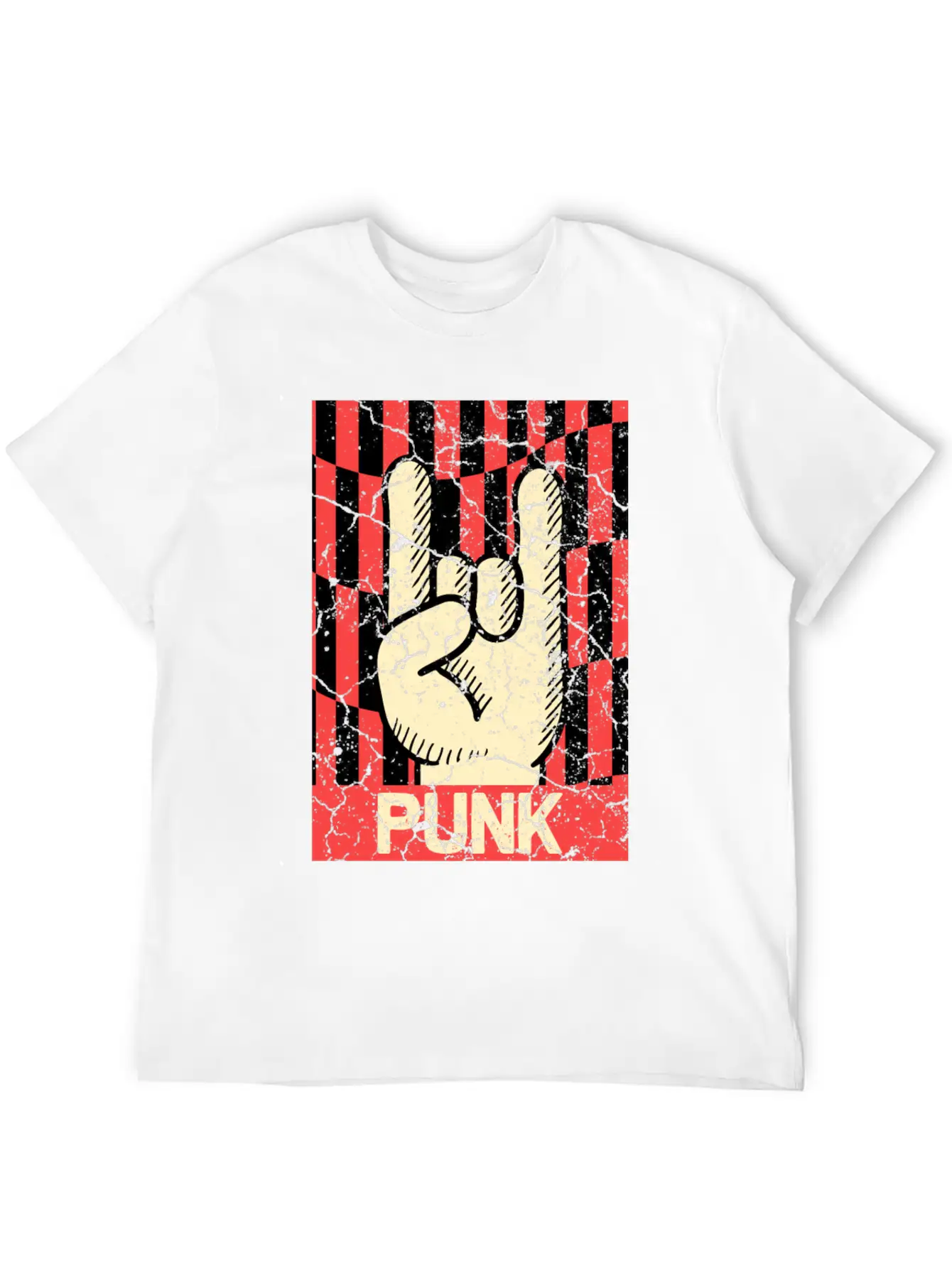 Hands Horn Retro Punk Rock Punks Breathable Graphic T-Shirt – Perfect For Casual Days