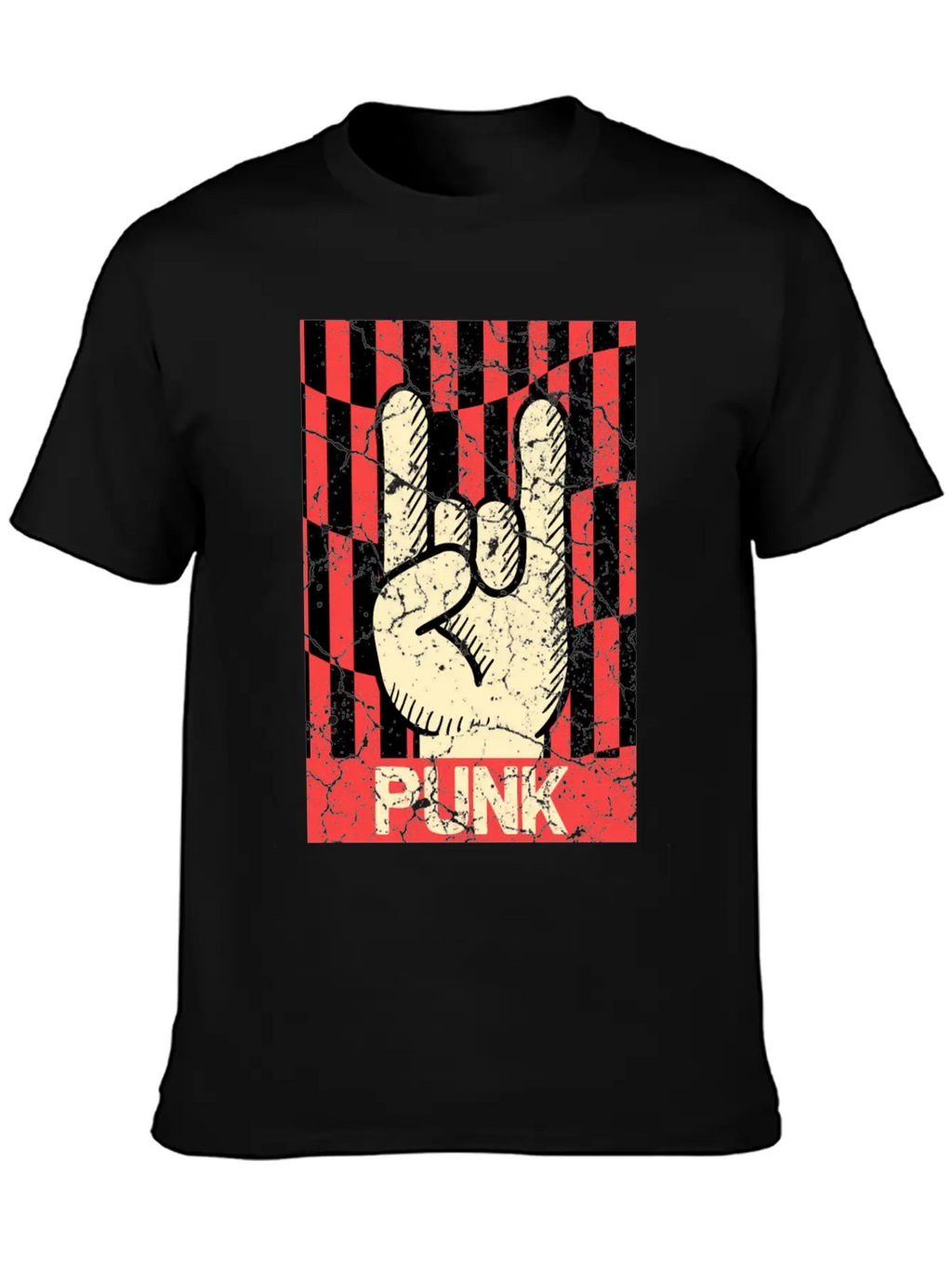 Hands Horn Retro Punk Rock Punks Breathable Graphic T-Shirt – Perfect For Casual Days