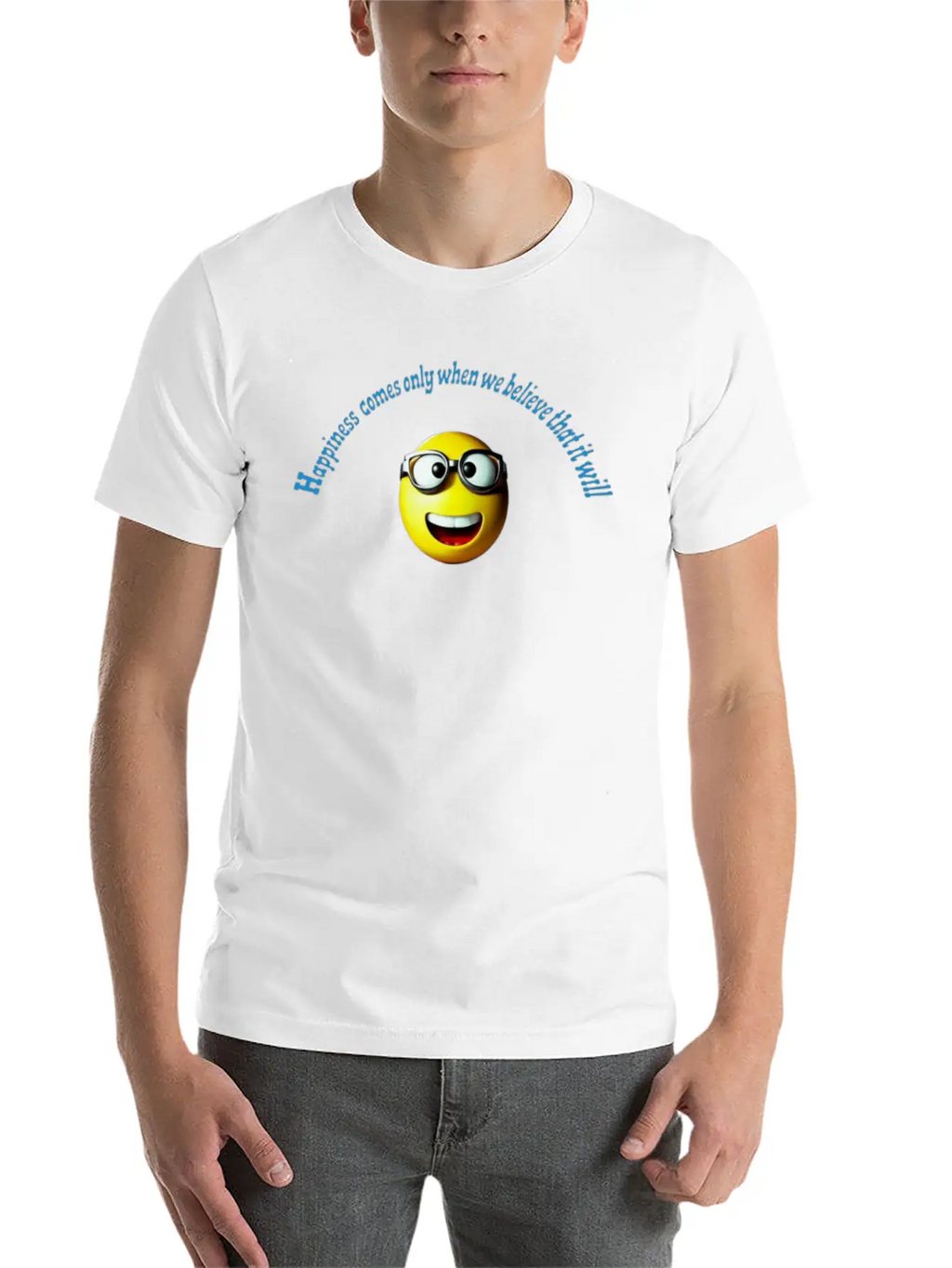 Happiness Breathable Graphic T-Shirt – Perfect For Casual Days