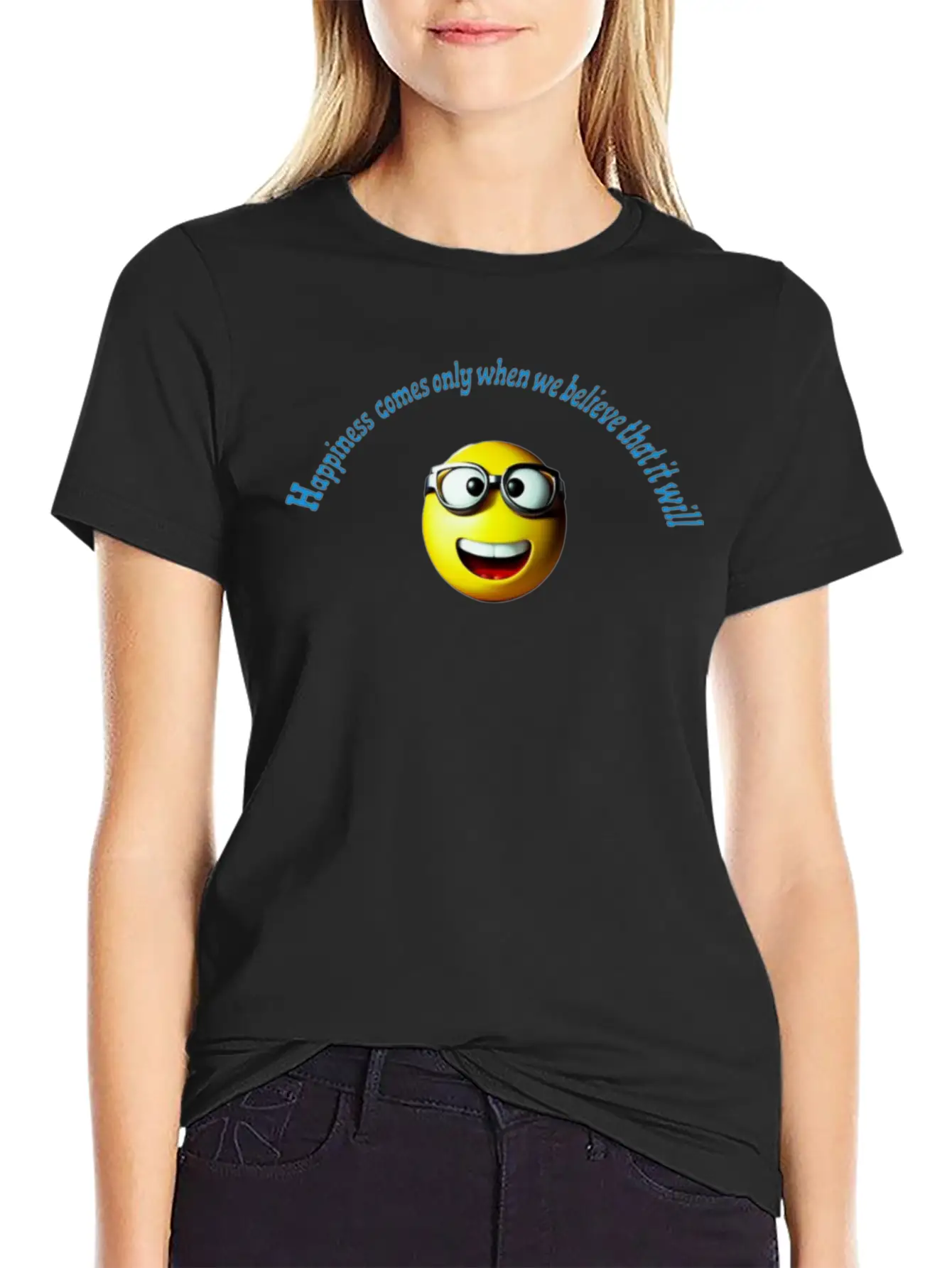 Happiness Breathable Graphic T-Shirt – Perfect For Casual Days