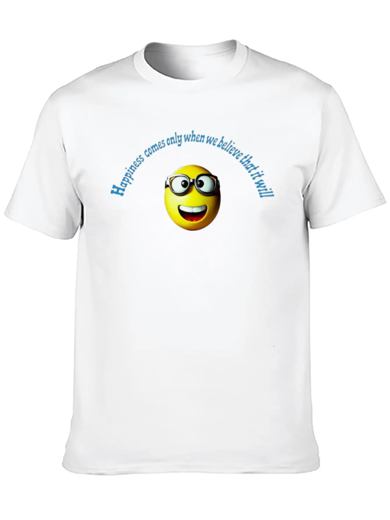 Happiness Breathable Graphic T-Shirt – Perfect For Casual Days