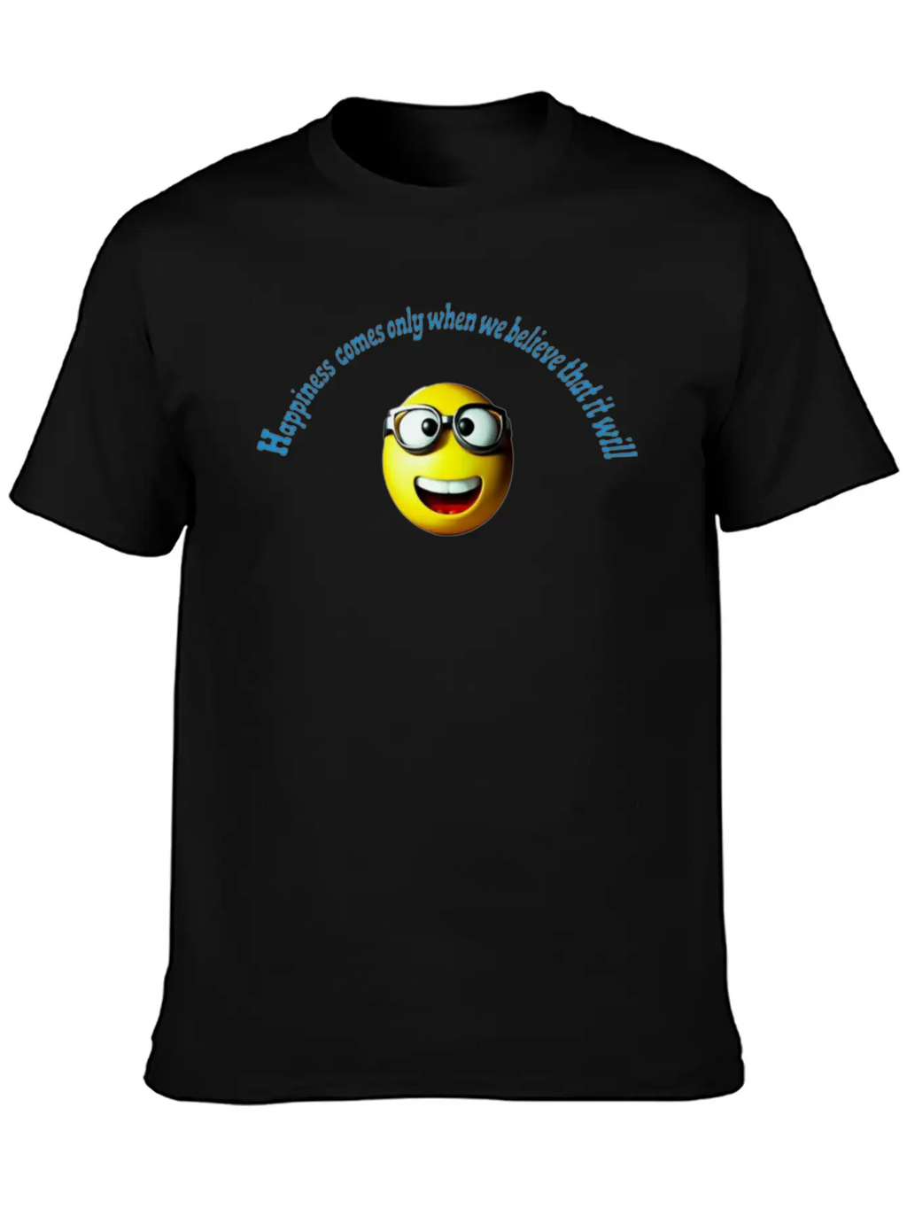 Happiness Breathable Graphic T-Shirt – Perfect For Casual Days