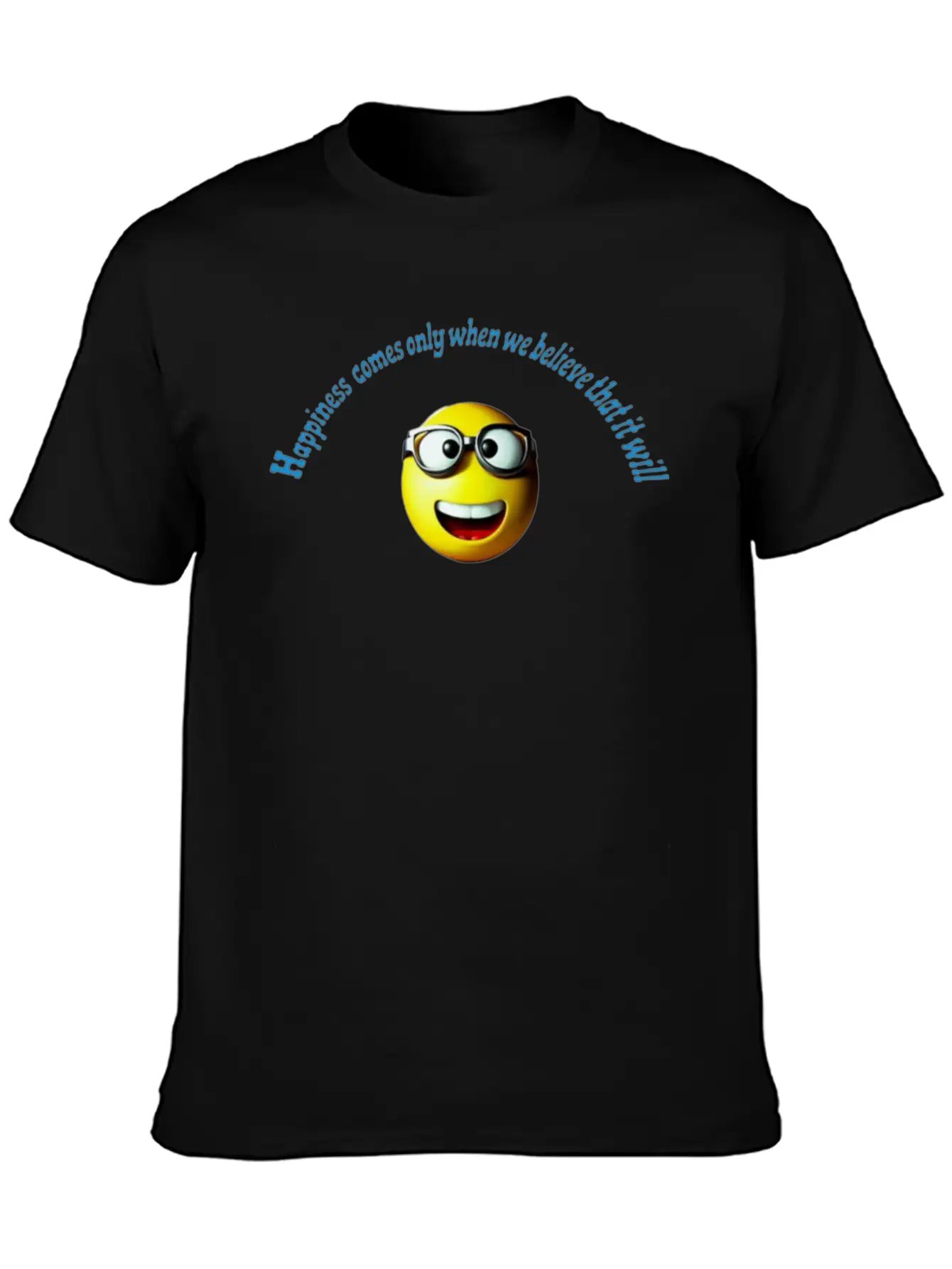 Happiness Breathable Graphic T-Shirt – Perfect For Casual Days