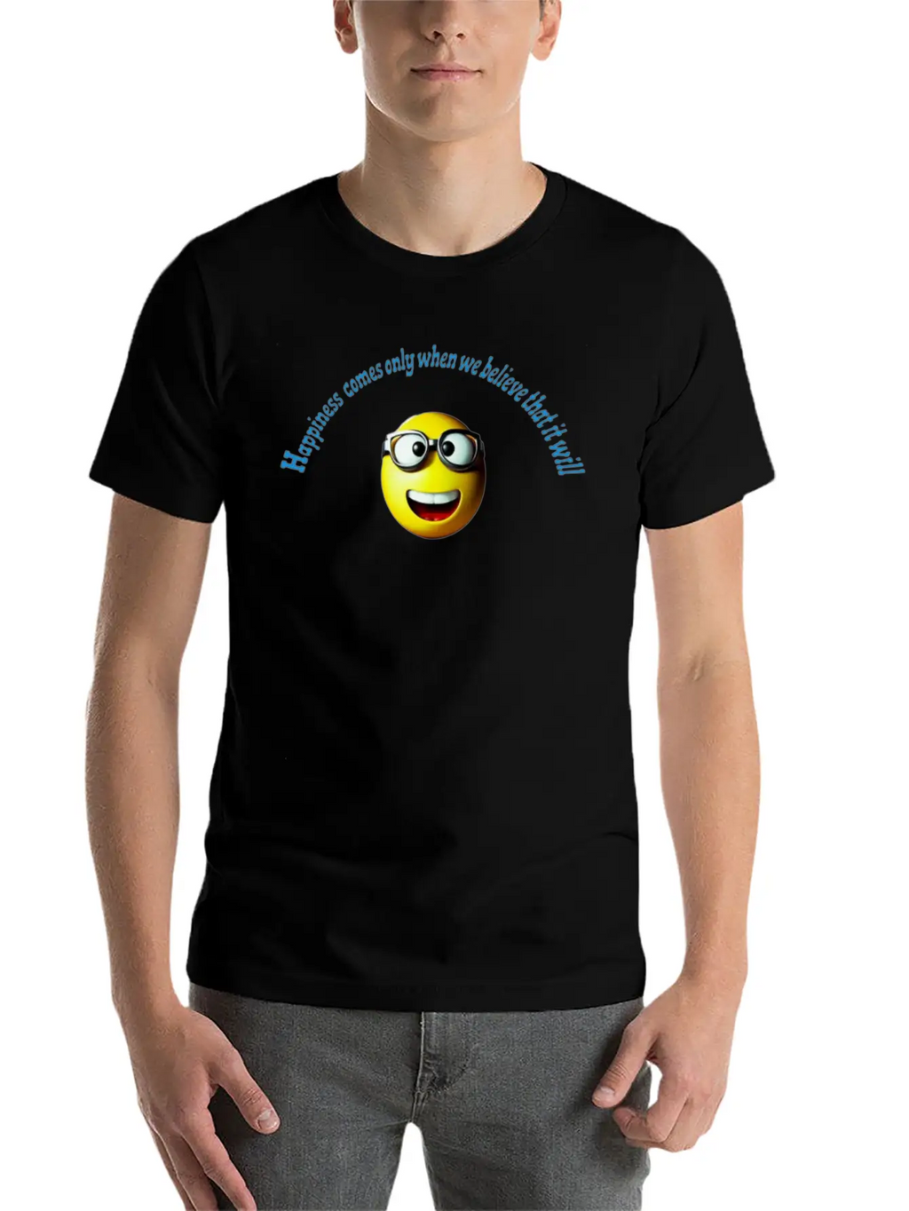 Happiness Breathable Graphic T-Shirt – Perfect For Casual Days