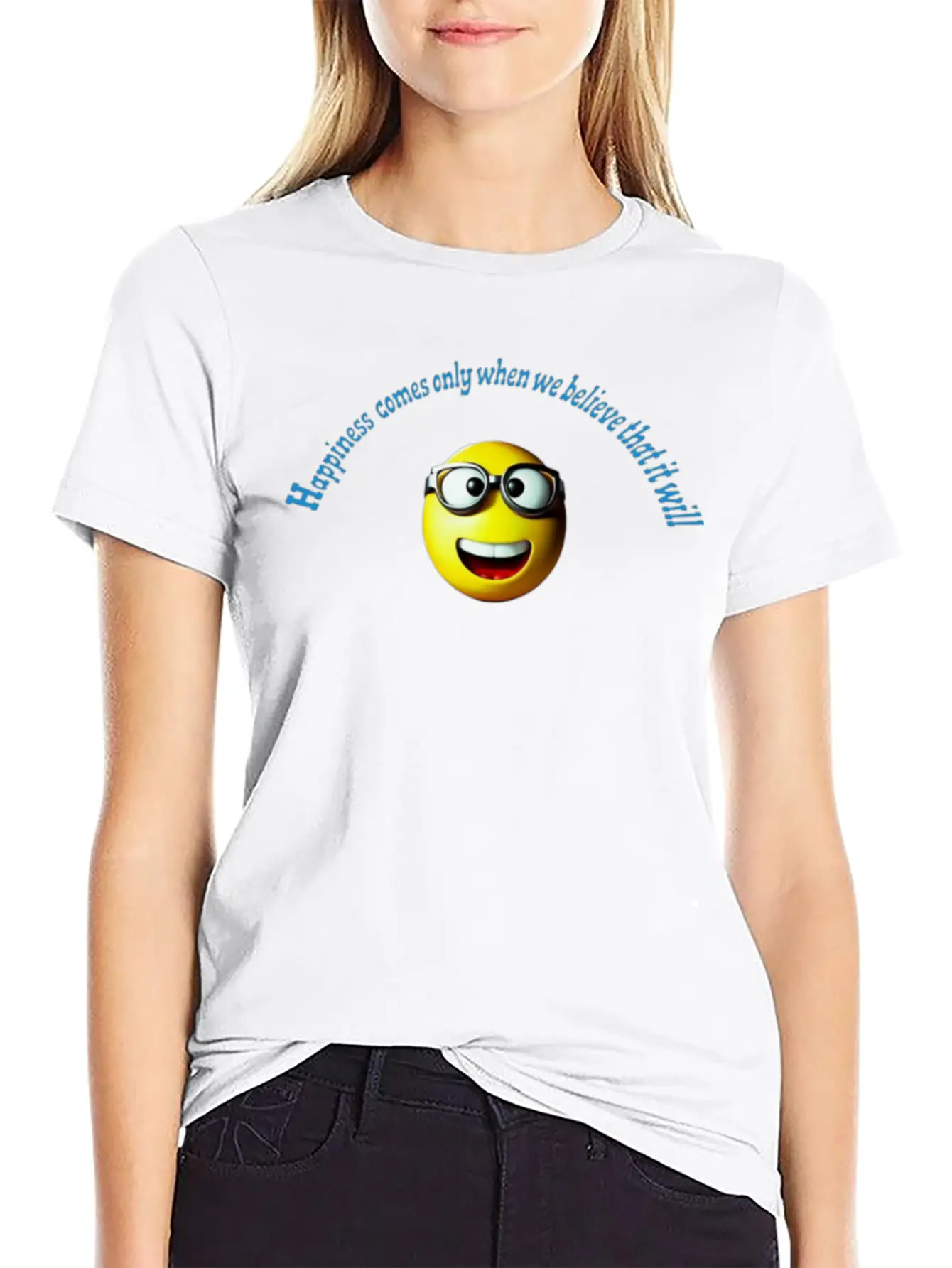 Happiness Breathable Graphic T-Shirt – Perfect For Casual Days