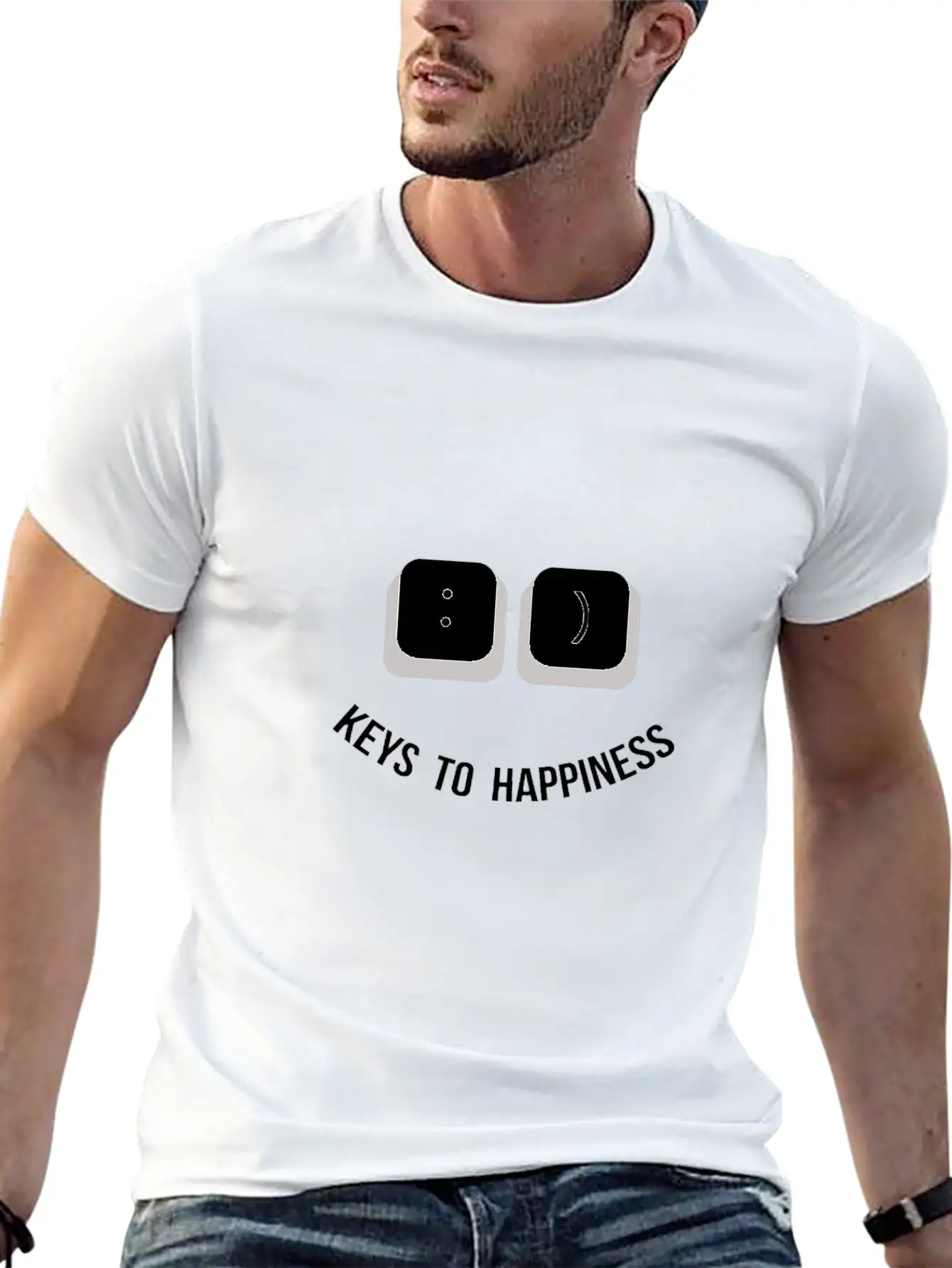 Happiness Essential Cotton Tee For Daily Outfits – Unisex Style