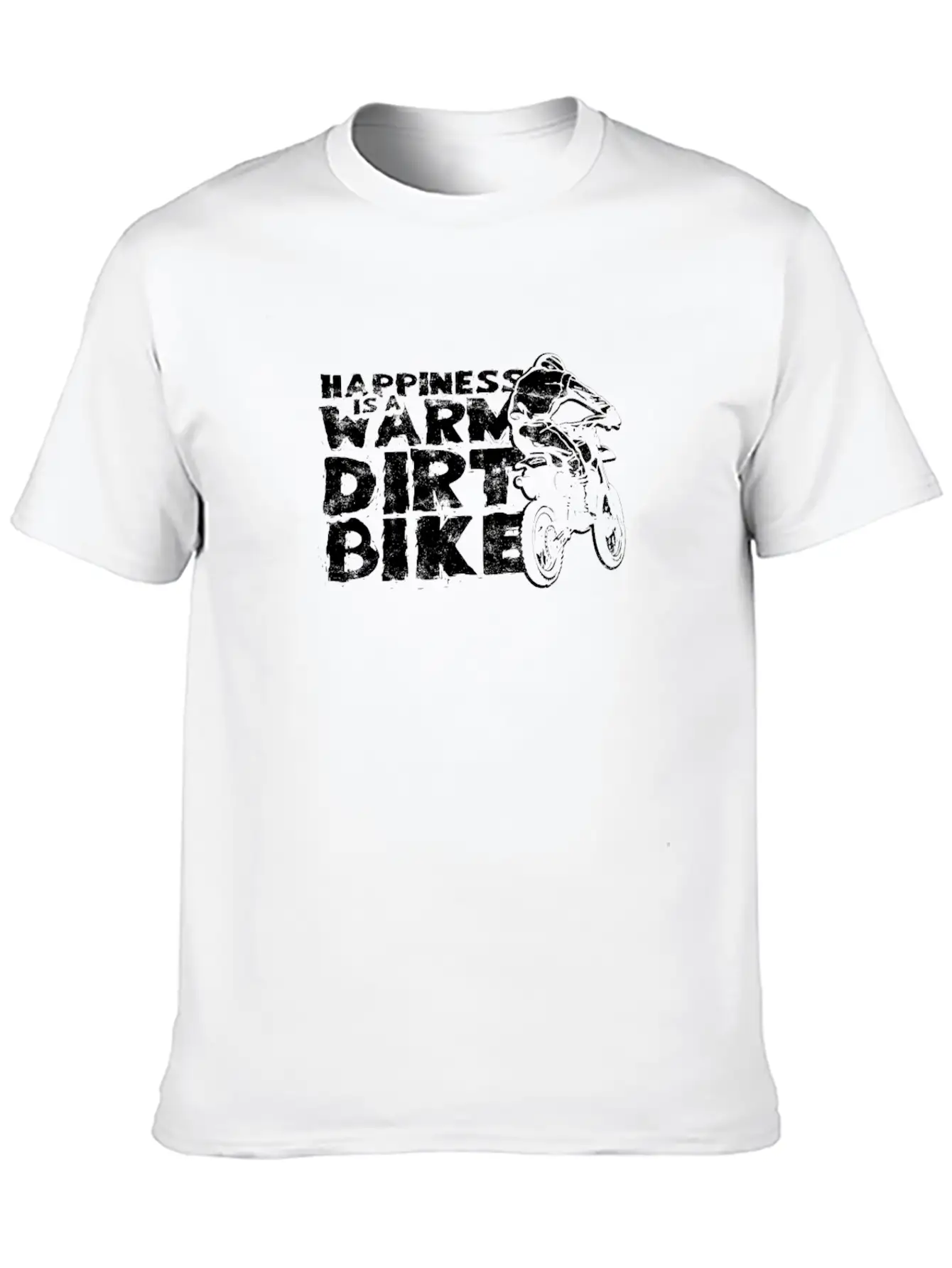 Happiness Is A Warm Dirt Bike - Dirt Bike Relaxed Everyday Tee – Lightweight And Durable Cotton