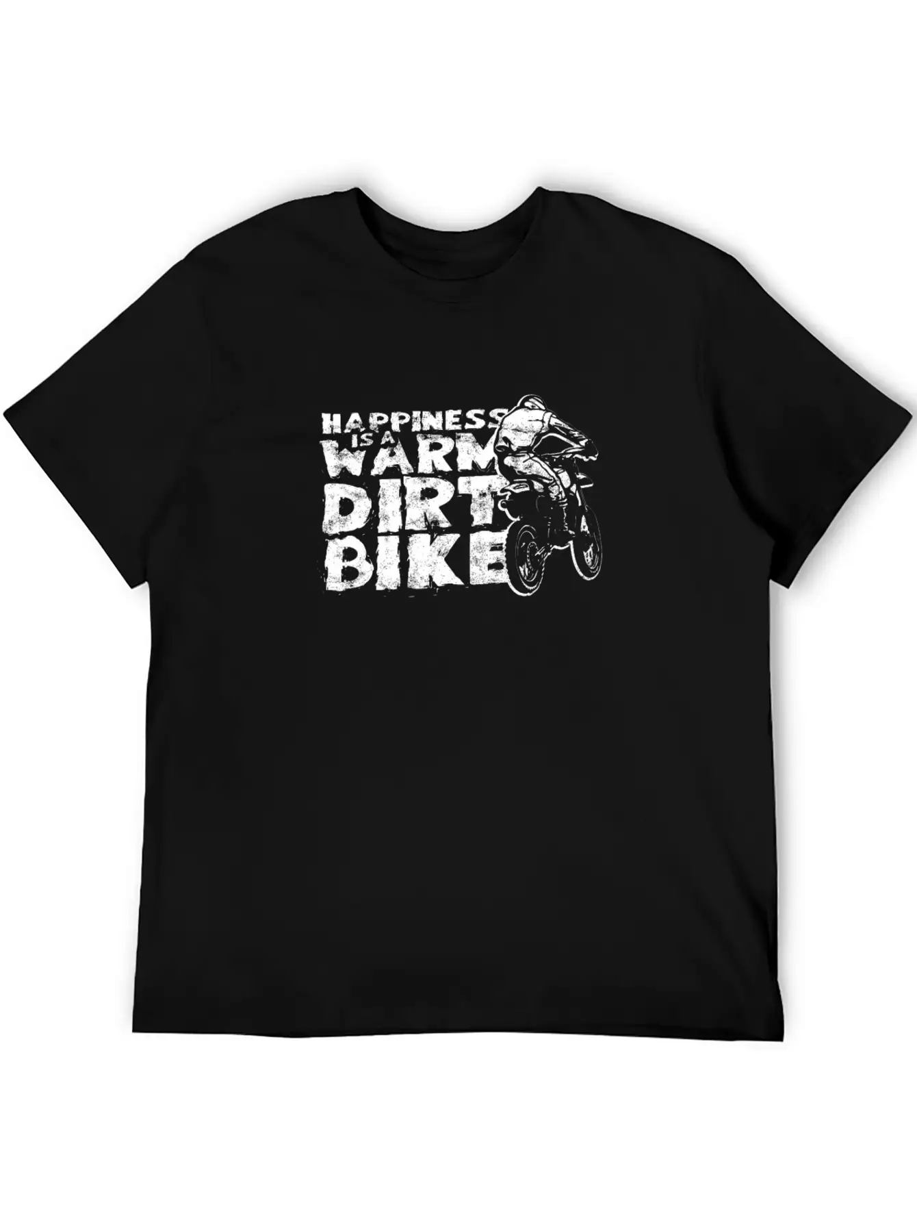 Happiness Is A Warm Dirt Bike - Dirt Bike Relaxed Everyday Tee – Lightweight And Durable Cotton