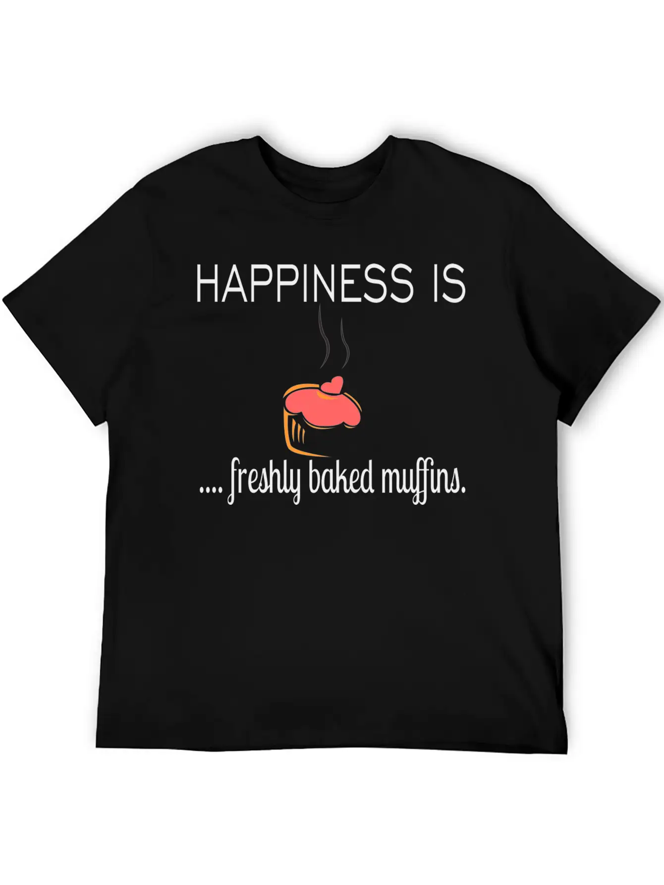 Happiness Is Basic Graphic T-Shirt – Daily Comfort In Soft Cotton