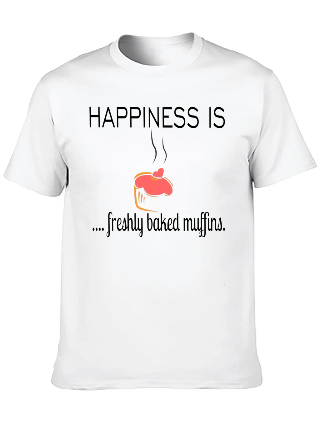 Happiness Is Basic Graphic T-Shirt – Daily Comfort In Soft Cotton